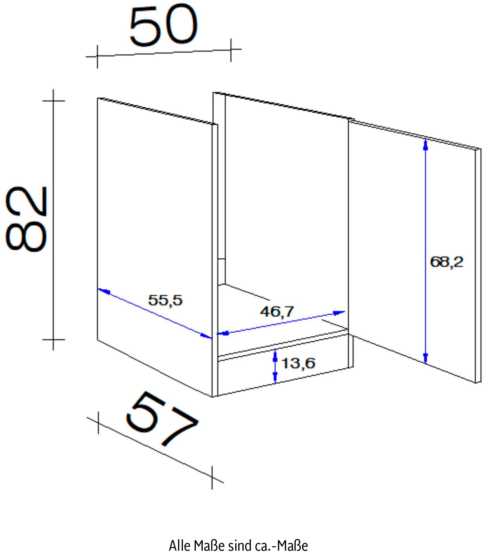 x 57 cm »Kopenhagen«, BAUR kaufen H 82 (B x | Flex-Well 50 Spülenschrank x T) x