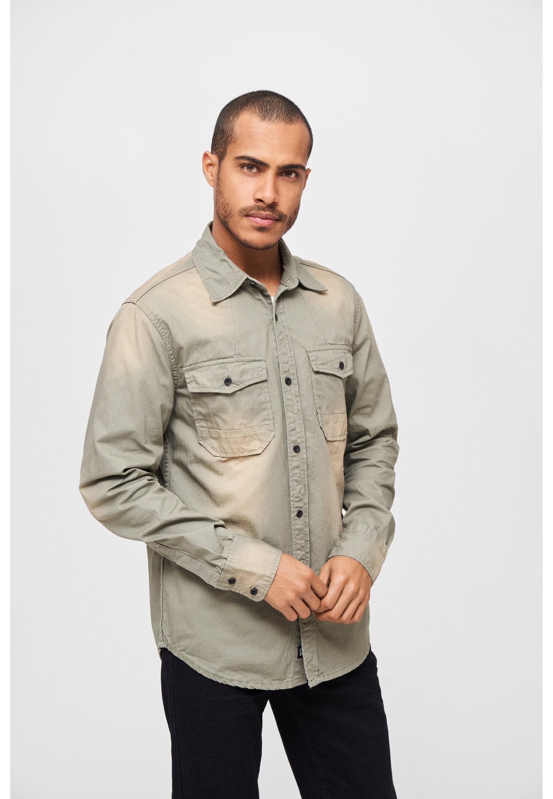 Brandit Langarmhemd "Brandit Herren Hardee Denim Shirt" 1 Stk. tlg. günstig online kaufen