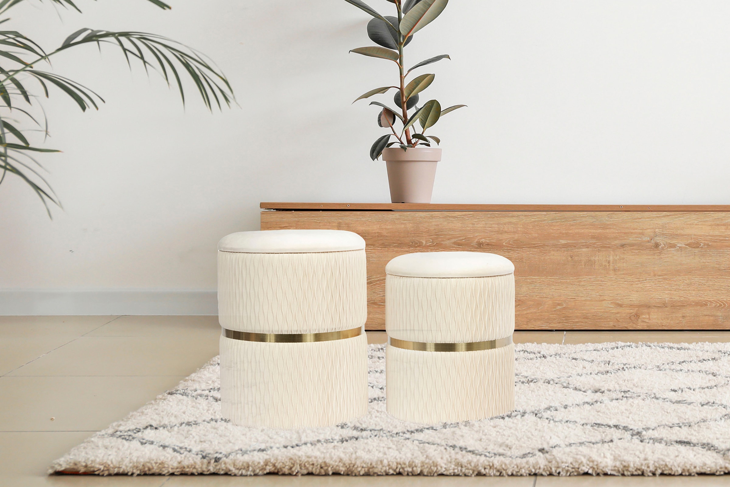 Kayoom Sitzhocker "Hocker Milas 2er-Set, Praktischer und versteckter Staura günstig online kaufen