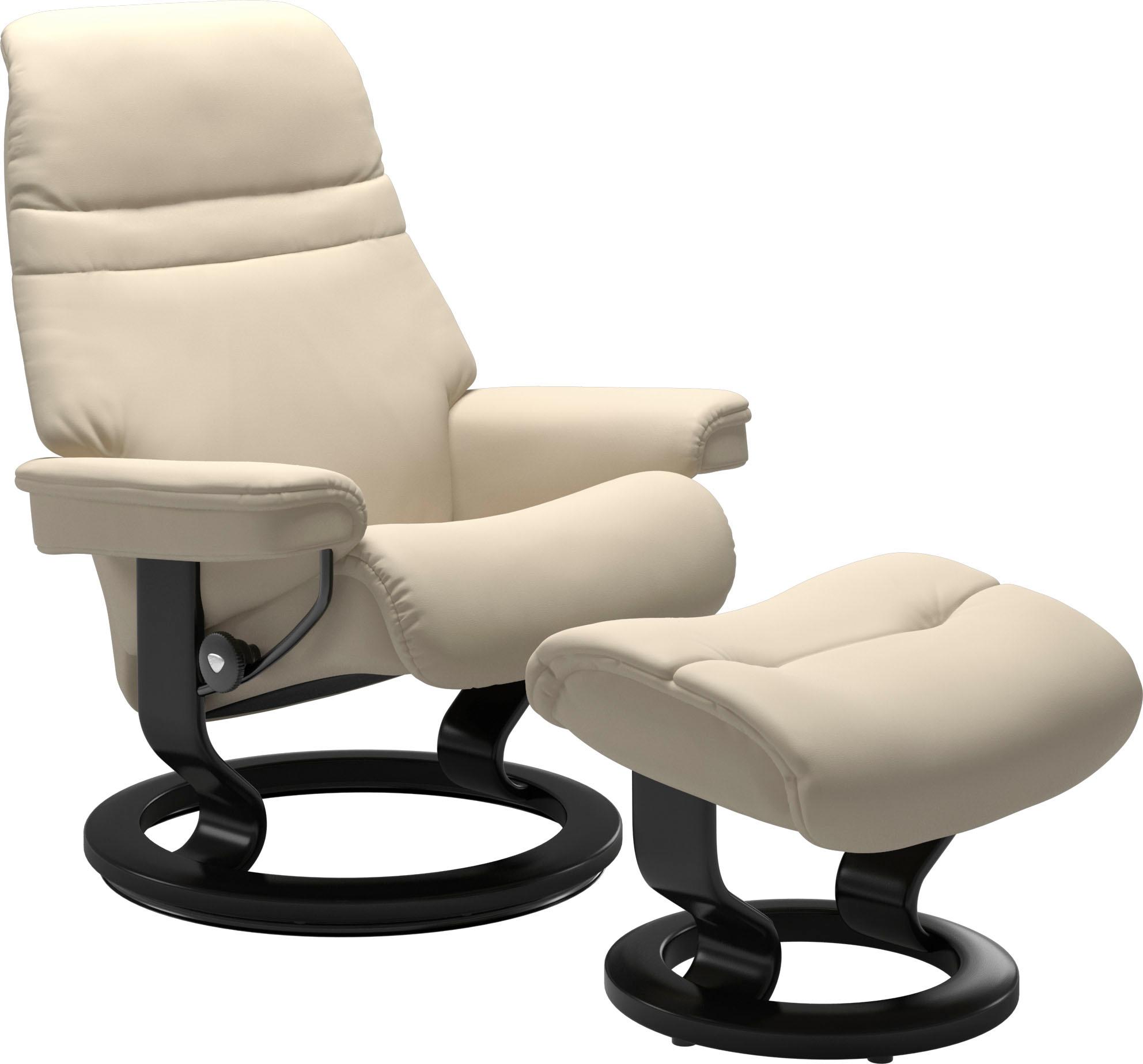 Stressless Relaxsessel "Sunrise" Relaxsessel mit Hocker, mit Classic Base, Größe M, Gestell Schwarz
