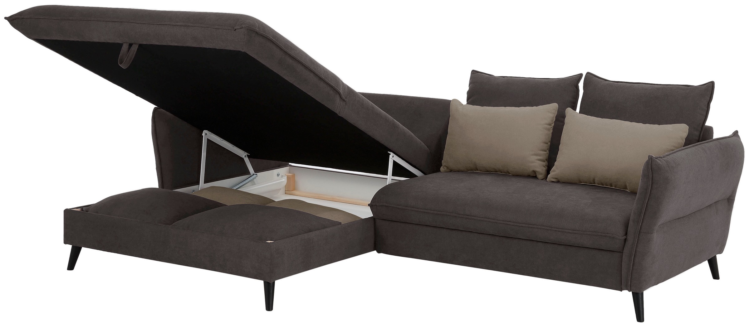 Home affaire Ecksofa »Tirano, L-Form«, wahlweise mit Bettfunktion und Bettkasten