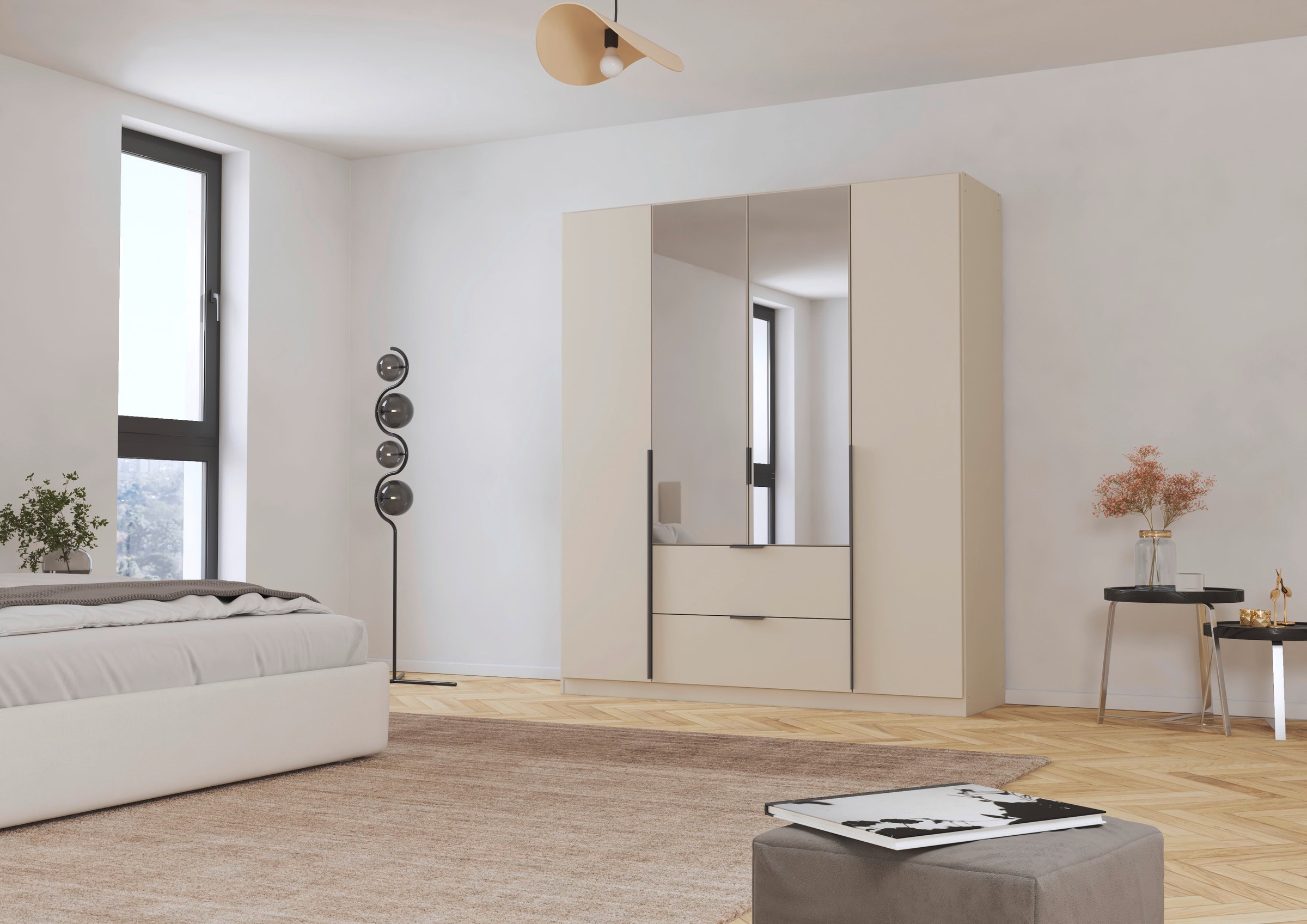 OTTO home Drehtürenschrank "Kleiderschrank Schrank Garderobe AGORDO mit Dek günstig online kaufen