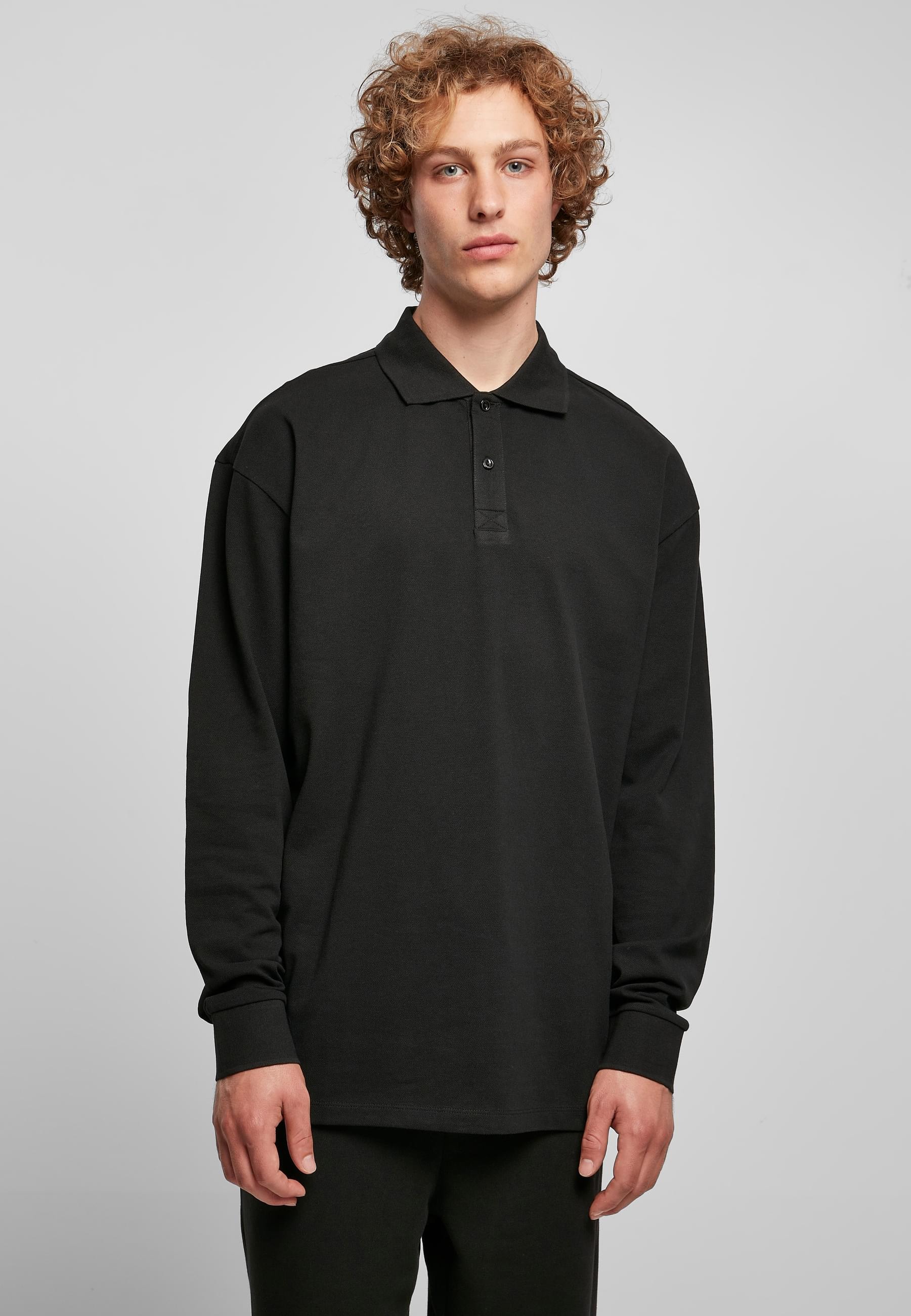 URBAN CLASSICS Poloshirt »Urban Classics Herren Boxy Polo Longsleeve«, (1 tlg.)