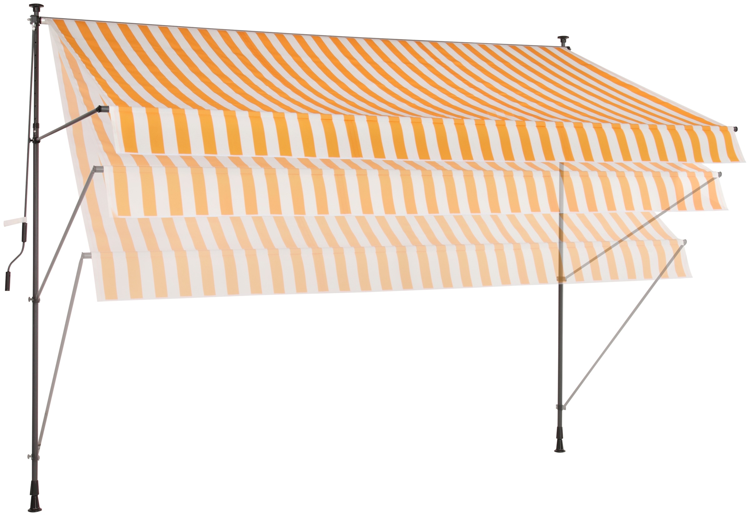 Klemmmarkise KONIFERA "Torremolinos", gelb (gelb, weiß), B:250cm, Polyester, Markisen, Breite/Ausfall: 250/150 cm 2