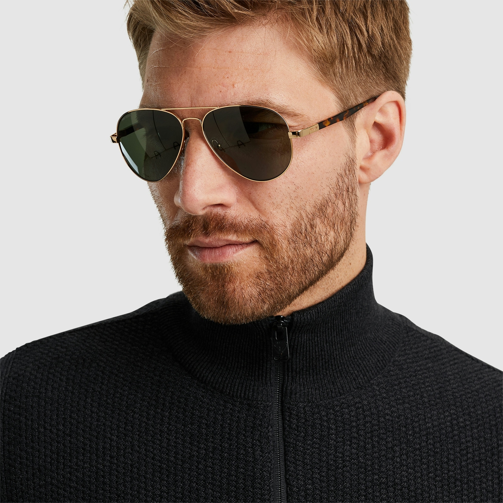 PME LEGEND Troyer »Half zip collar cotton mouline«, mit Logostickerei