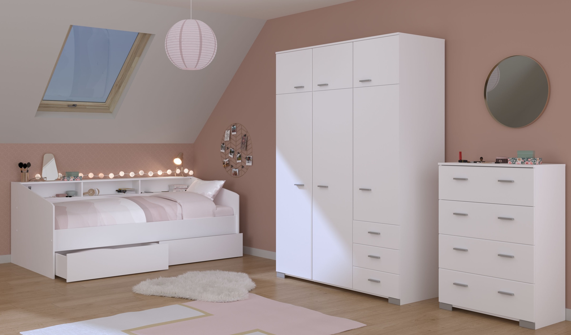 Parisot Jugendzimmer-Set "Sleep 41" Set, 4 Stk. tlg. Rückwände der Fächer a günstig online kaufen