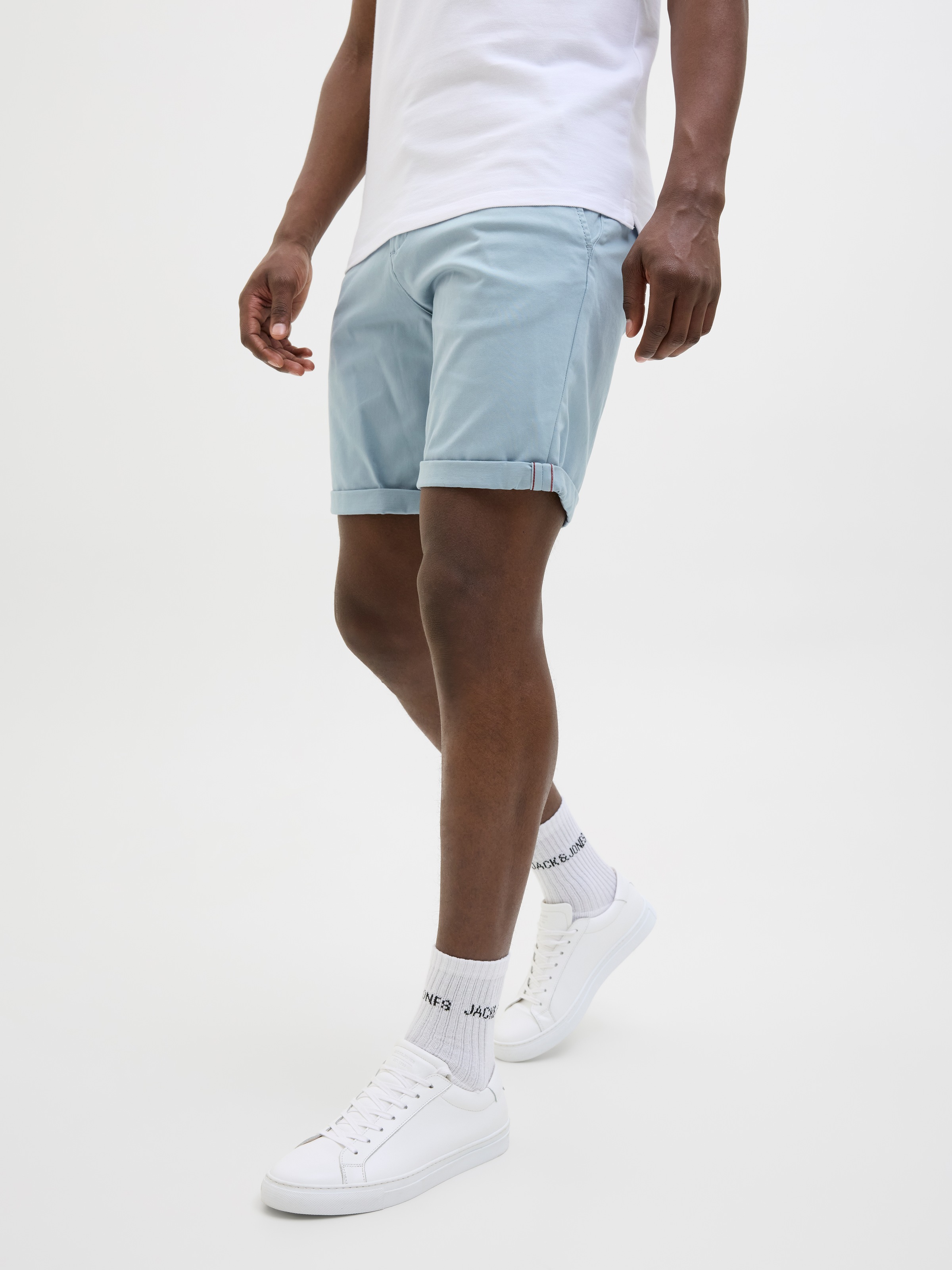 Jack & Jones Chinoshorts »JPSTBOWIE JJSHORTS S«, mit Aufschlag
