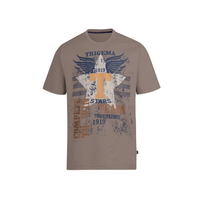 Trigema T-Shirt »TRIGEMA T-Shirt mit großem Print-Motiv« ▷ kaufen | BAUR