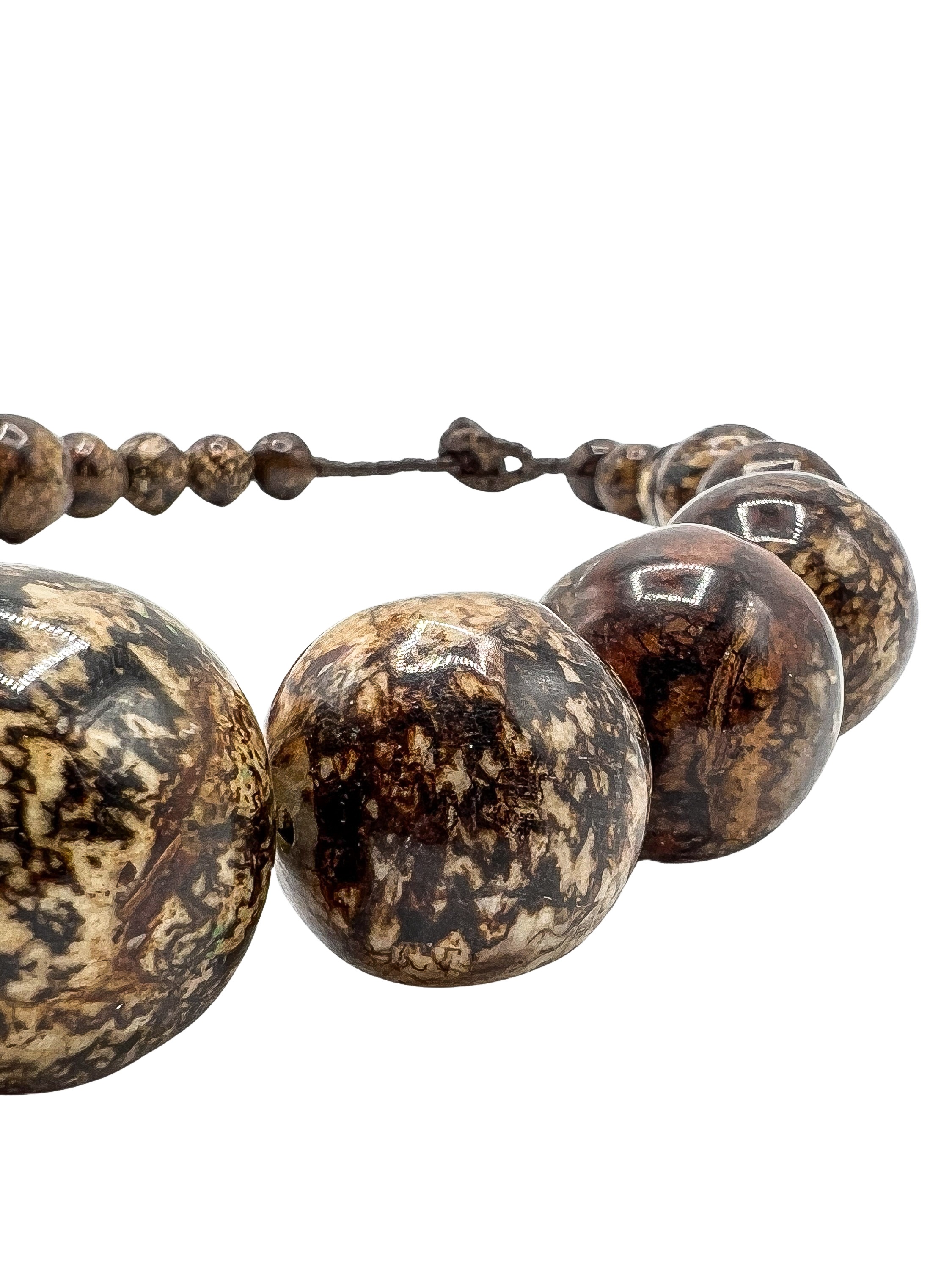 COLLEZIONE ALESSANDRO Kette mit Anhänger »Marble«, runde Perlen in marmorierter Optik