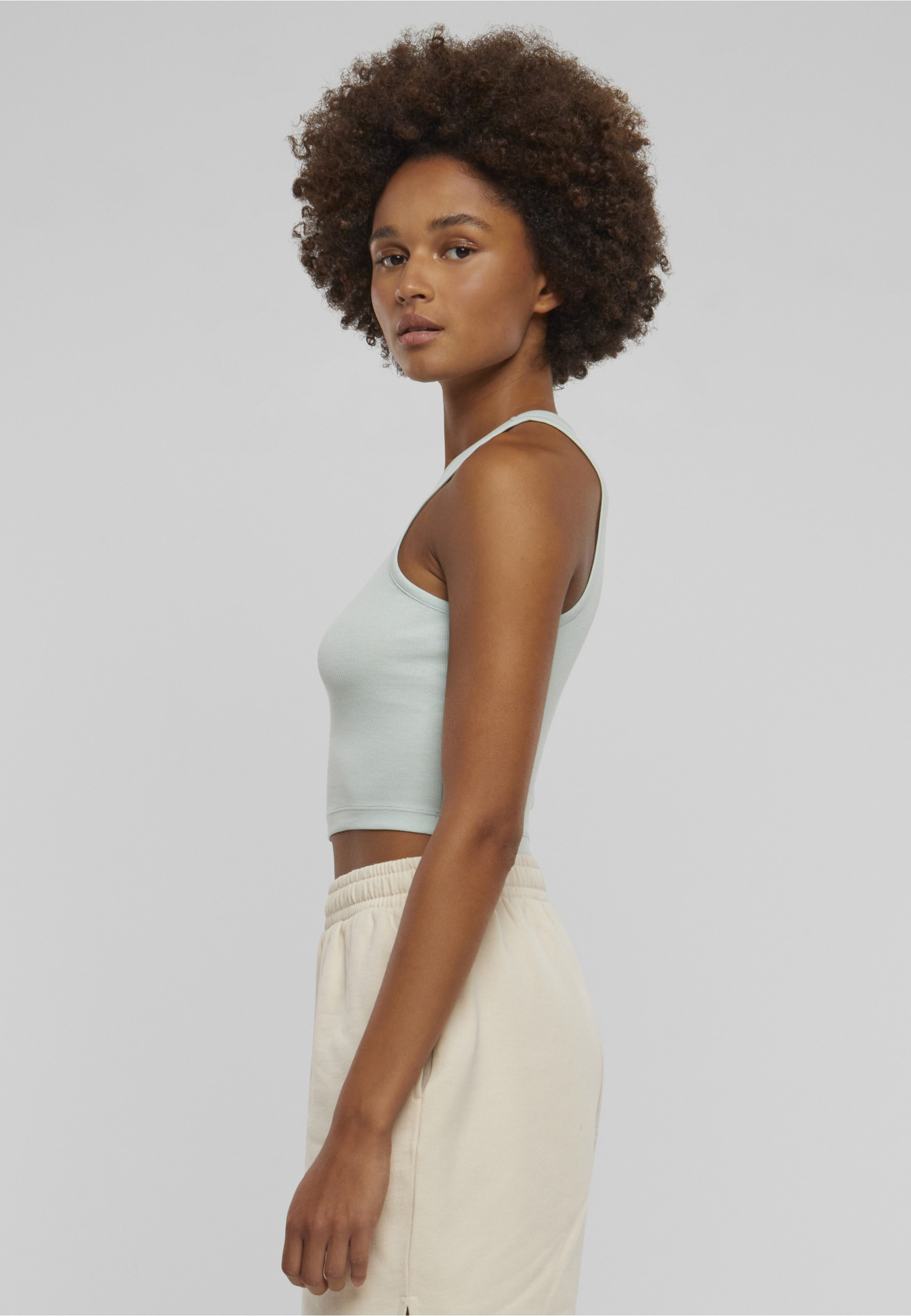 URBAN CLASSICS Tanktop »Urban Classics Damen Ladies Cropped Rib Top« 1
