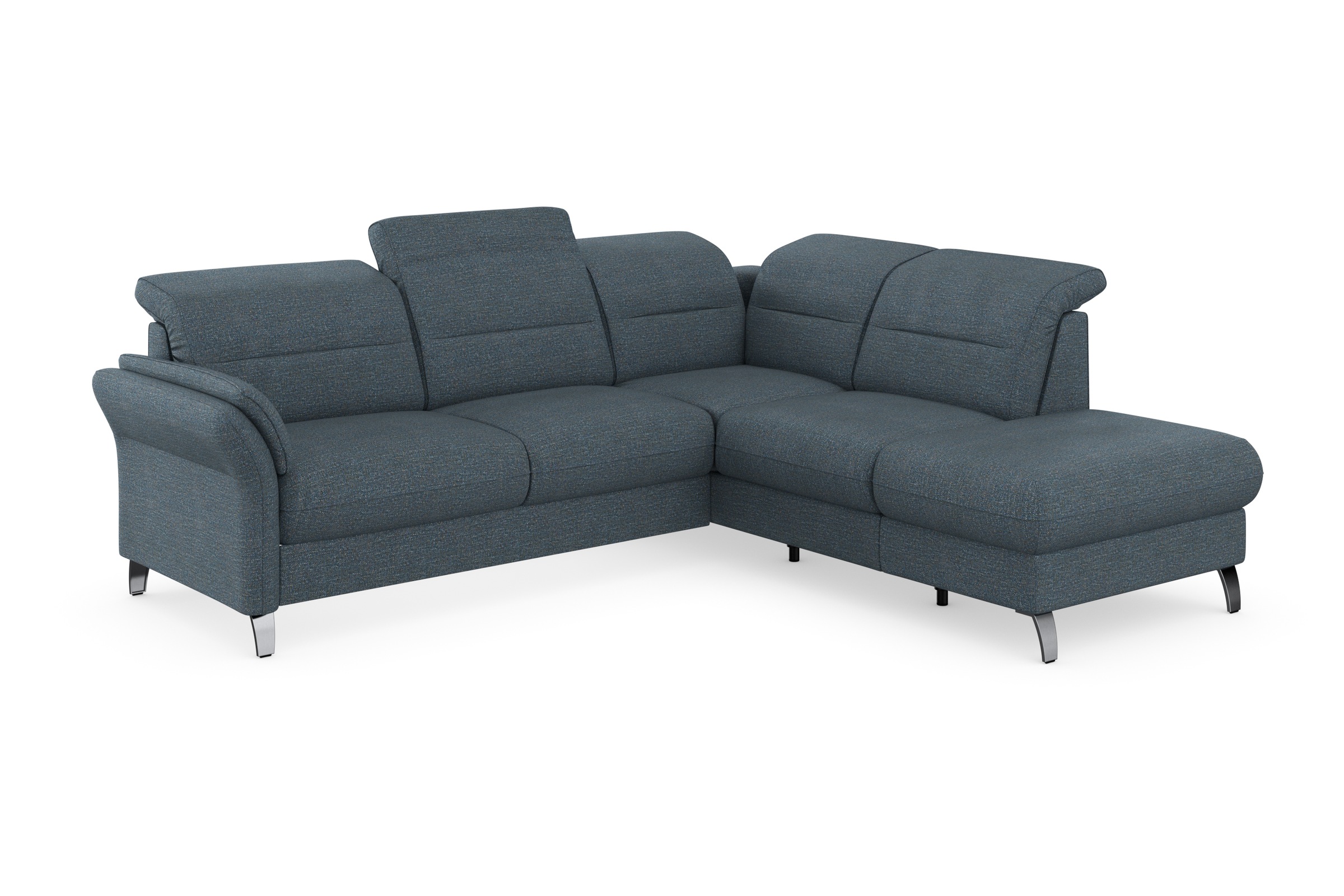 sit&more Ecksofa »Grenoble L-Form mit Federkern«, wahlweise mit Bettfunktion, Bettkasten, Arm- und Kopfteilverstellung