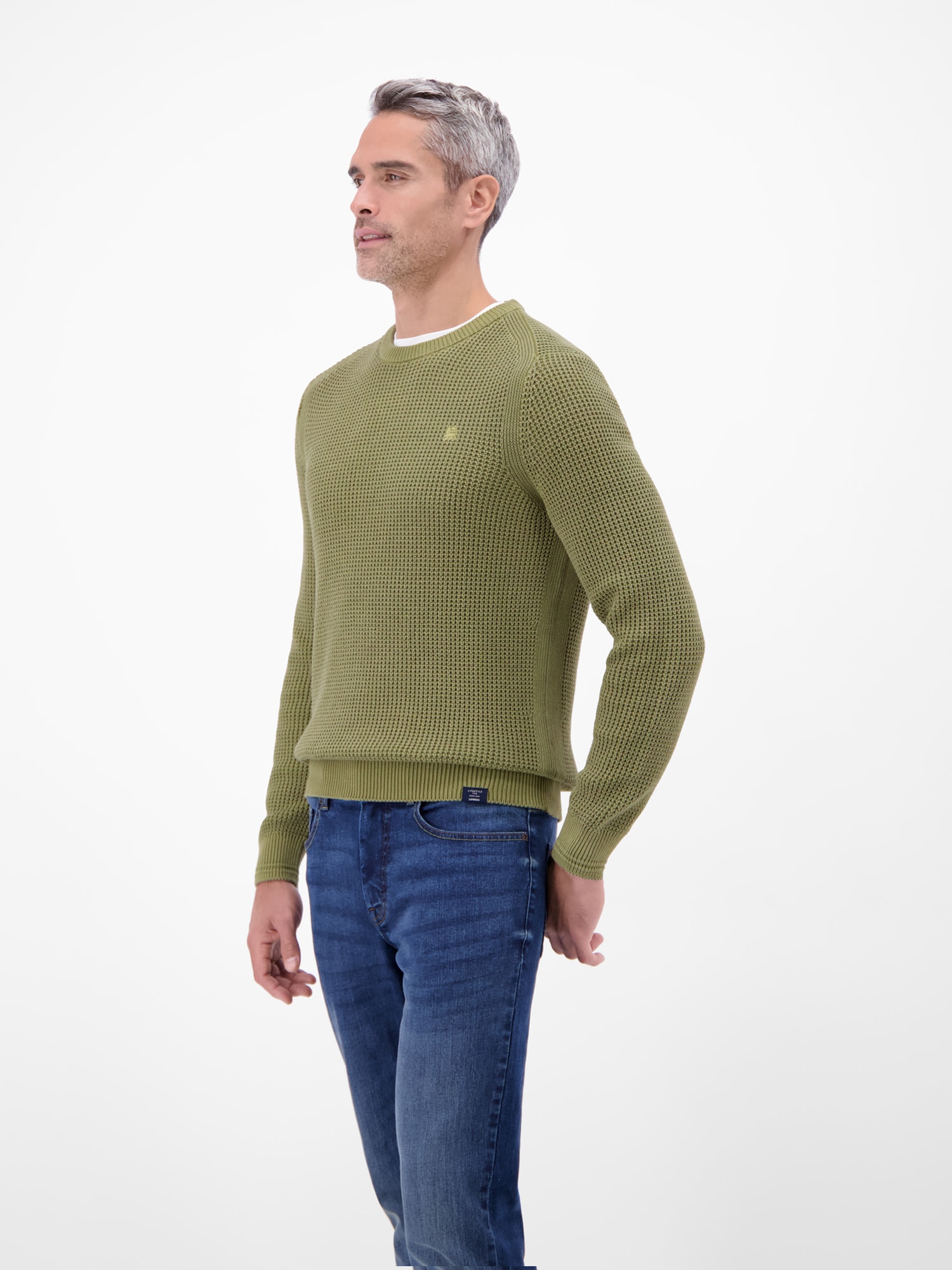 LERROS Strickpullover »LERROS Herren Crewneck-Stricker in Strukturqualität«
