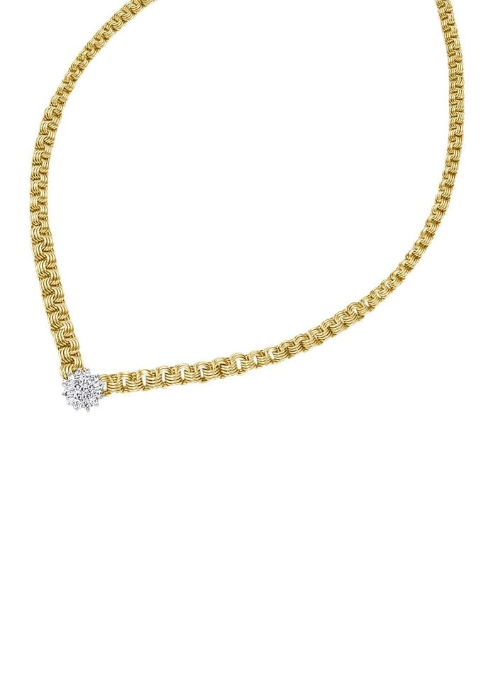 Firetti Collier »Schmuck Geschenk Gold 585 Halsschmuck Halskette Goldkette Fantasie«, mit Diamanten