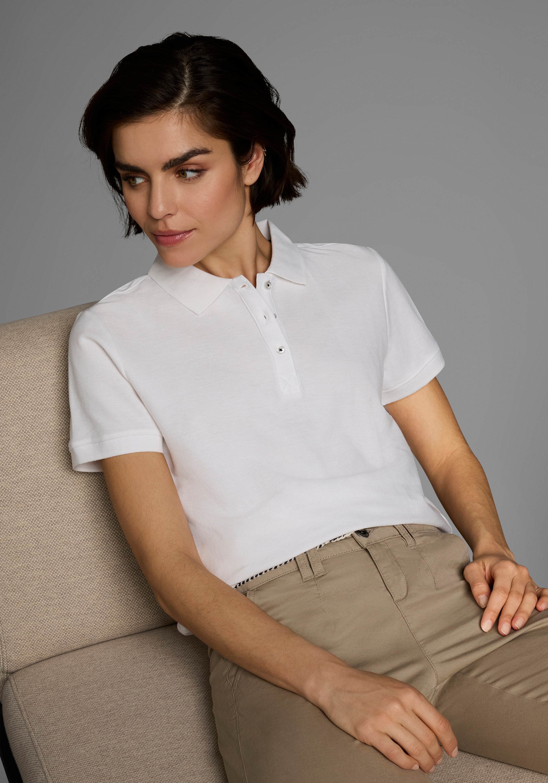 Thumbnail - Eastwind Poloshirt Packung, 2er-Pack, 2 Stk. figurumspielende Passform, Polokragen, Basic-Stil