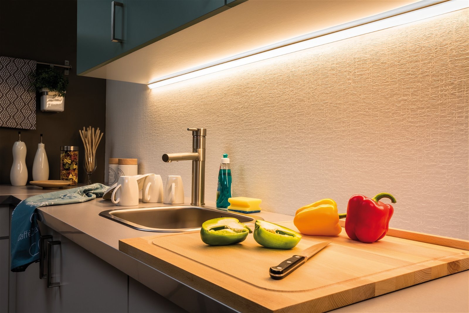 Paulmann LED-Streifen »MaxLED 1000 Basisset 3m 35W 230/24V 60VA Silber Kunststoff«, 1 St.-flammig, IP44 Cover 2700K