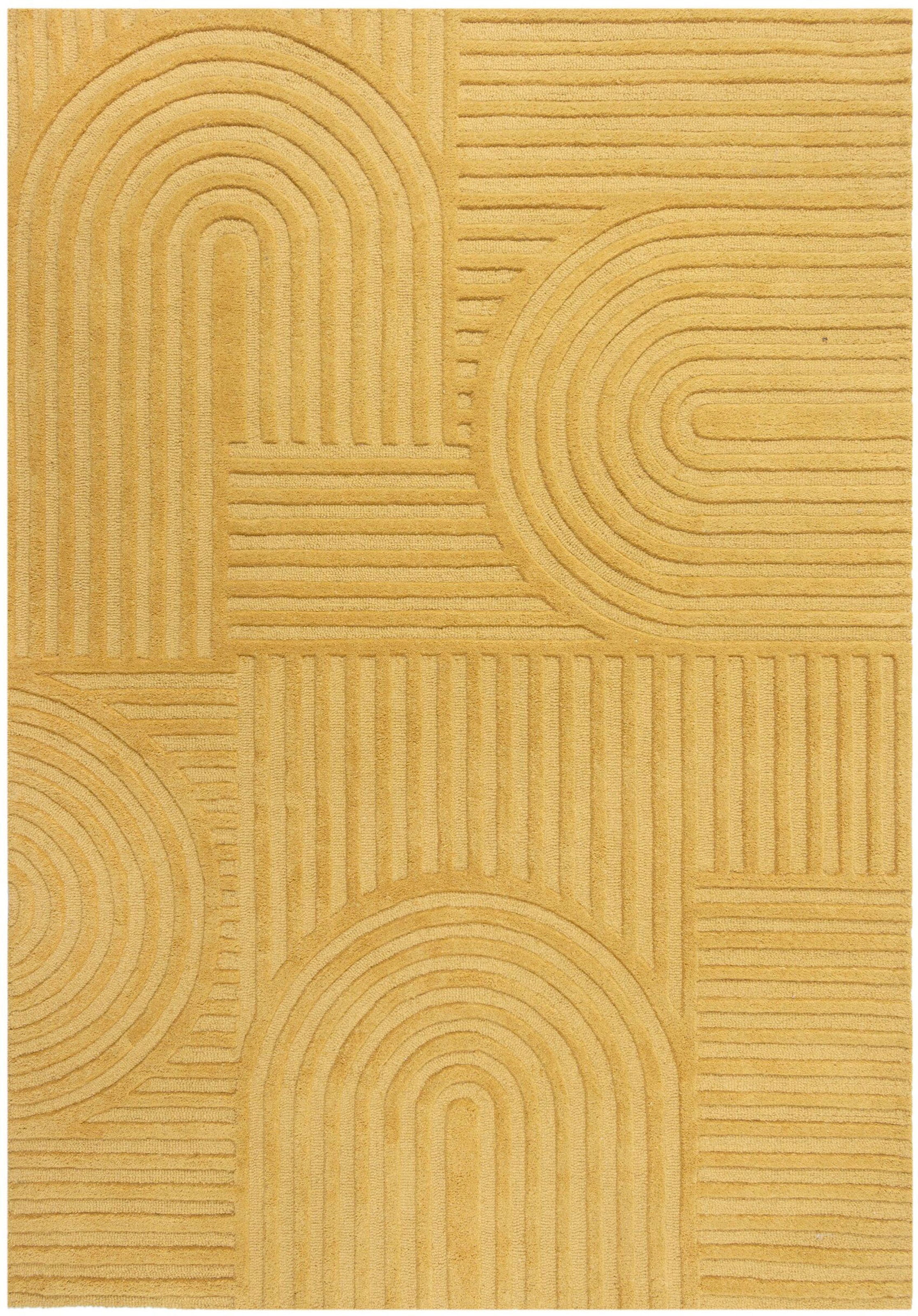 FLAIR RUGS Wollteppich "Zen Garden, modern & mit Linien" 10 mm Höhe 100% Wo günstig online kaufen