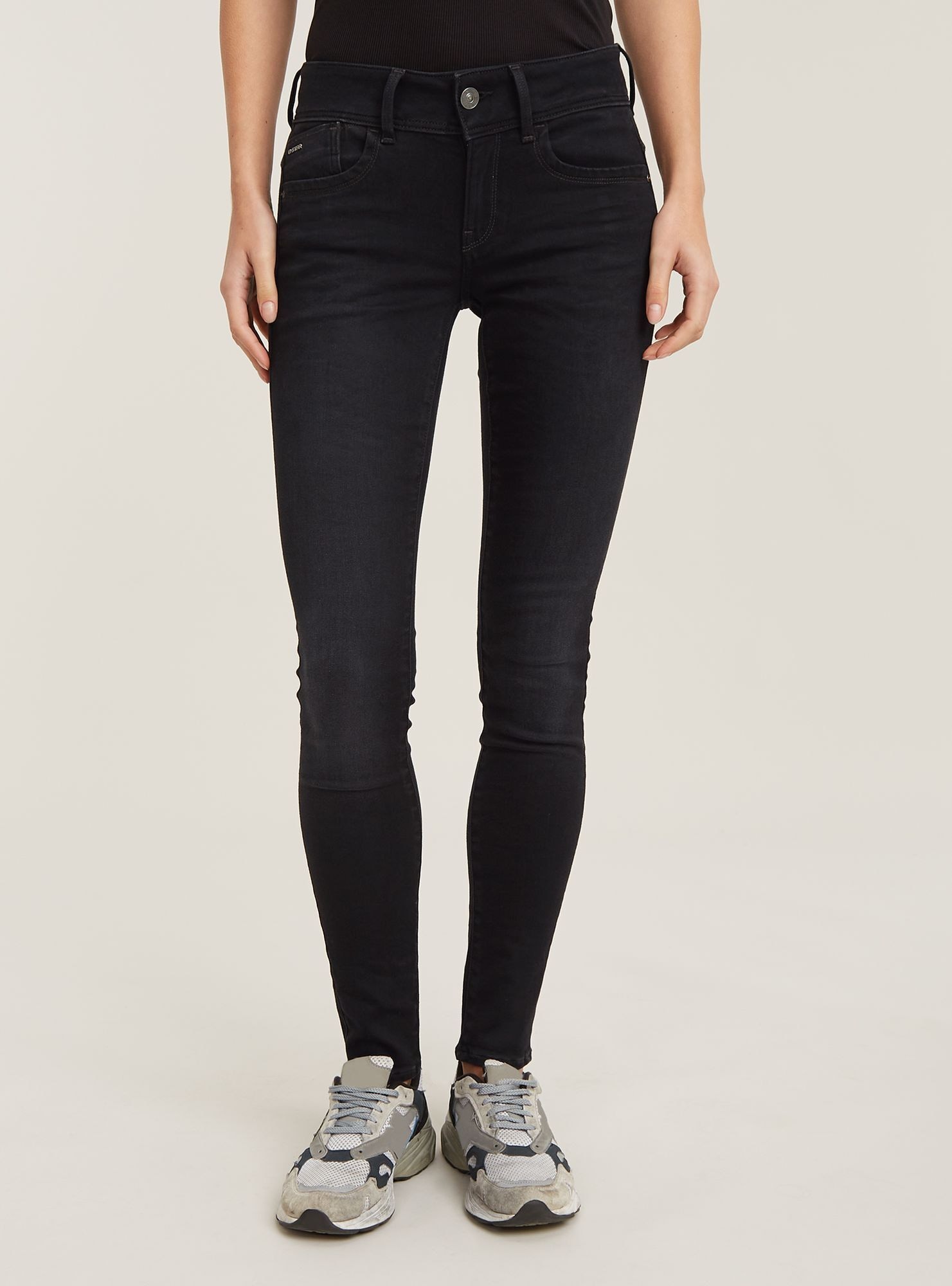 G-star pour femme. D06746-B472-A799 Jeans Lynn Skinny noir (28/32), Casuel, Coton, Denim