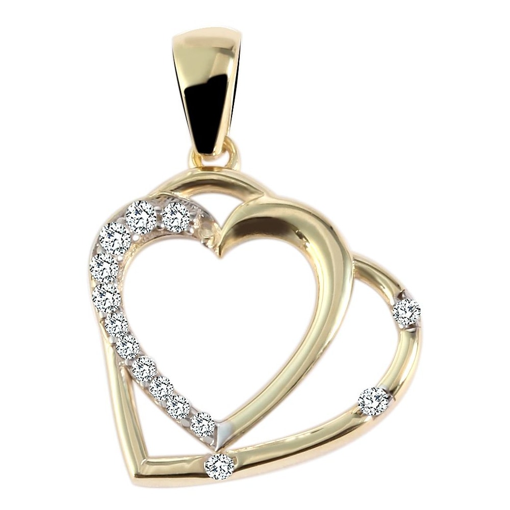 Adelia´s Kettenanhänger »Damen Anhänger – Herz Herzanhänger aus 375 Gold mit Zirkonia« ()  Ein Geschenk, das Freude macht