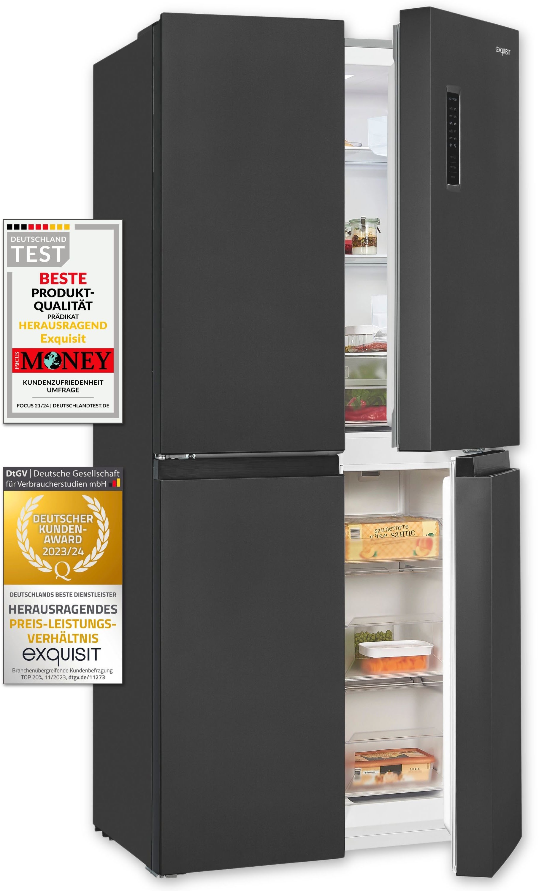 Thumbnail - exquisit Multi Door "MD365-125-040D inoxlook-az" 180 cm hoch 79 cm breit