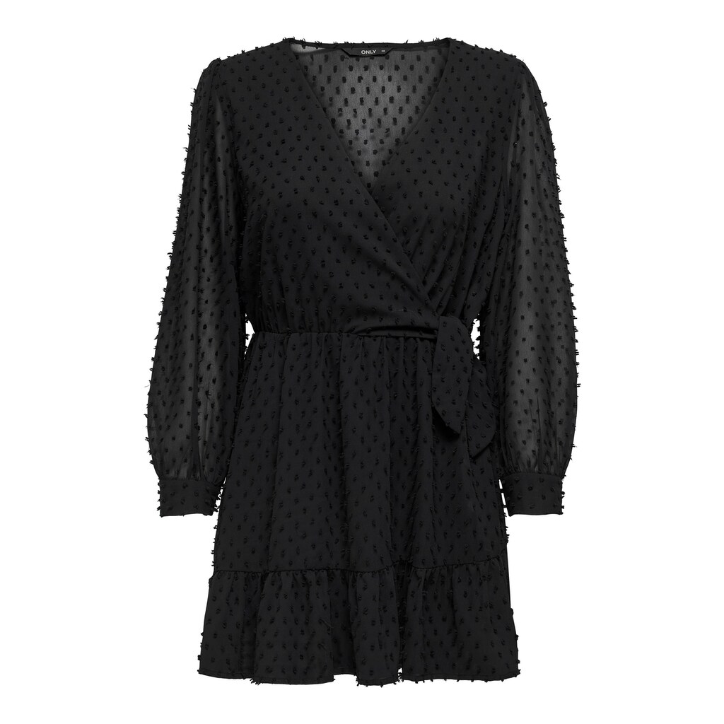 ONLY Wickelkleid »ONLTIVA L/S DOBBY FAKE WRAP DRESS WVN«