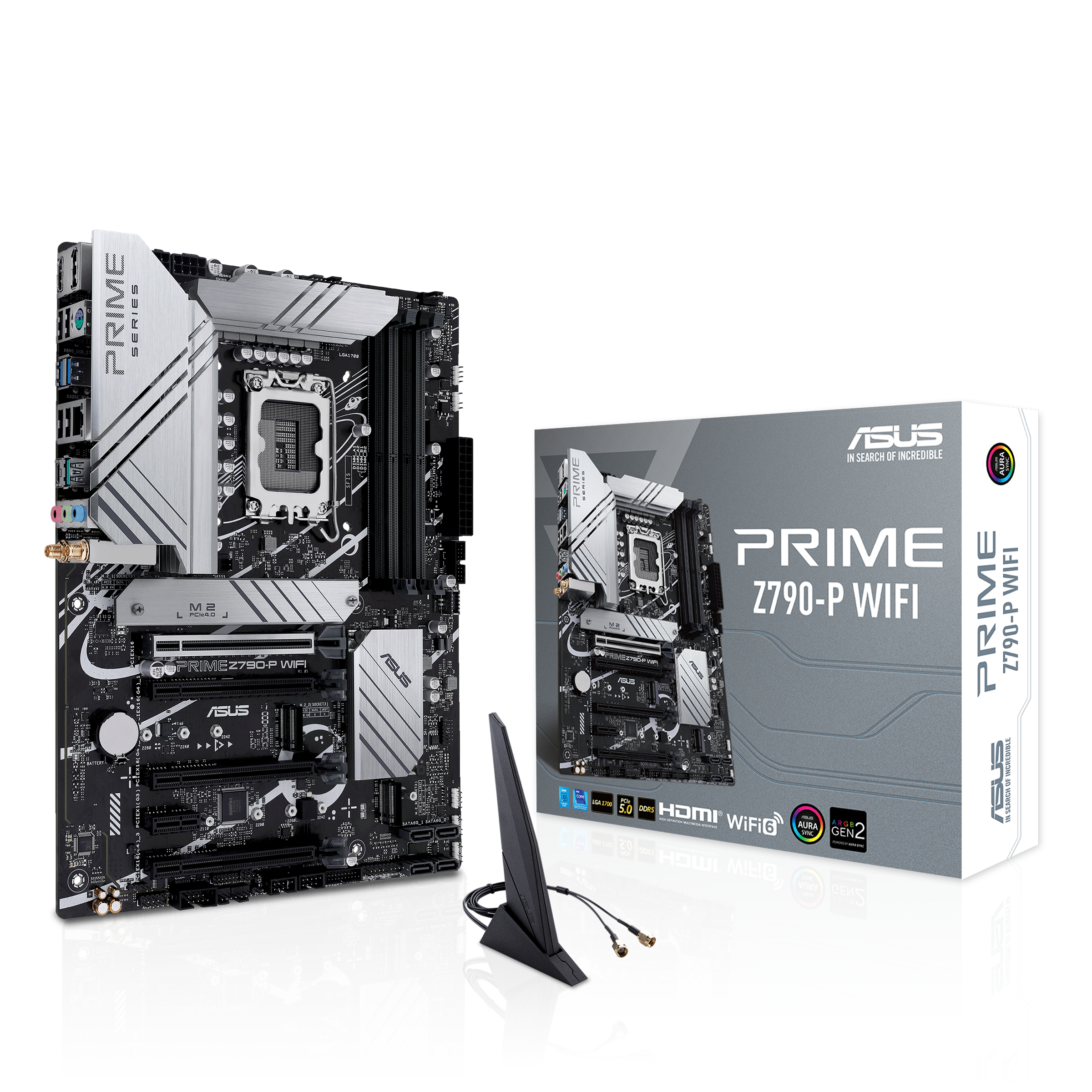 Asus Mainboard »PRIME Z790-P WIFI«, ATX, PCIe 5.0, DDR5 Speicher, 3x M.2, WiFI 6, HDMI, DisplayPort