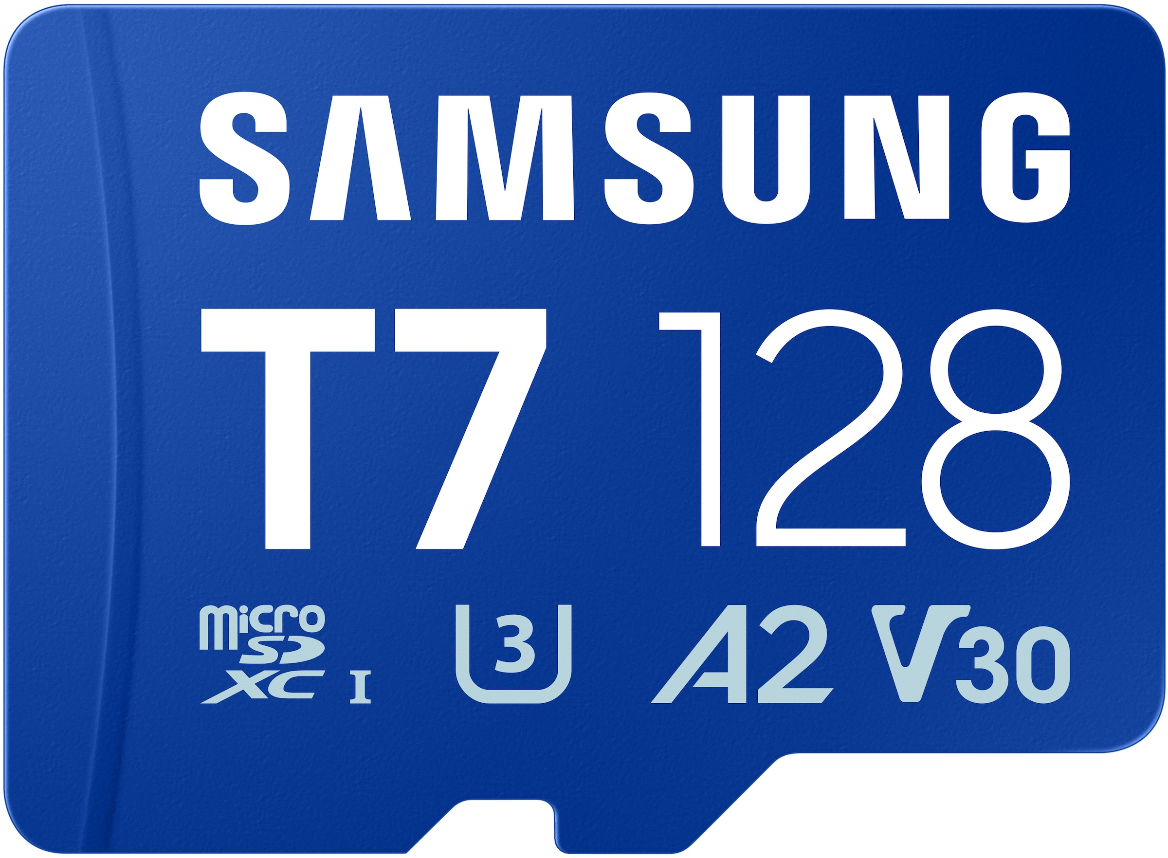 SAMSUNG Speicherkarte "T7", 128 GB, blau, Speicherkarten