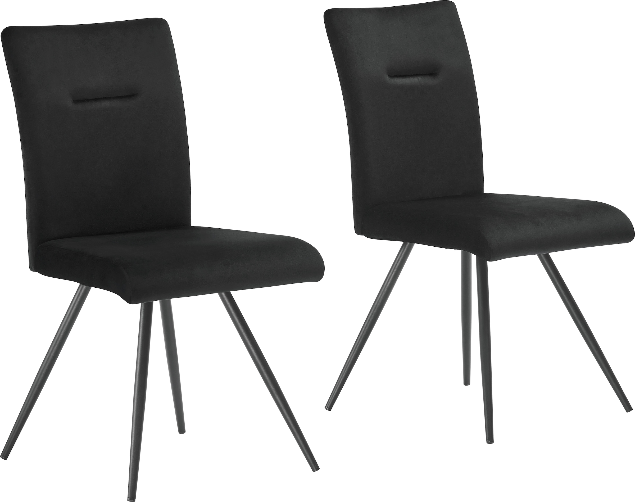 OTTO home 4-Fußstuhl "Tayz" (Set) Samtvelours mit Strukturstoff oder Samtbe günstig online kaufen
