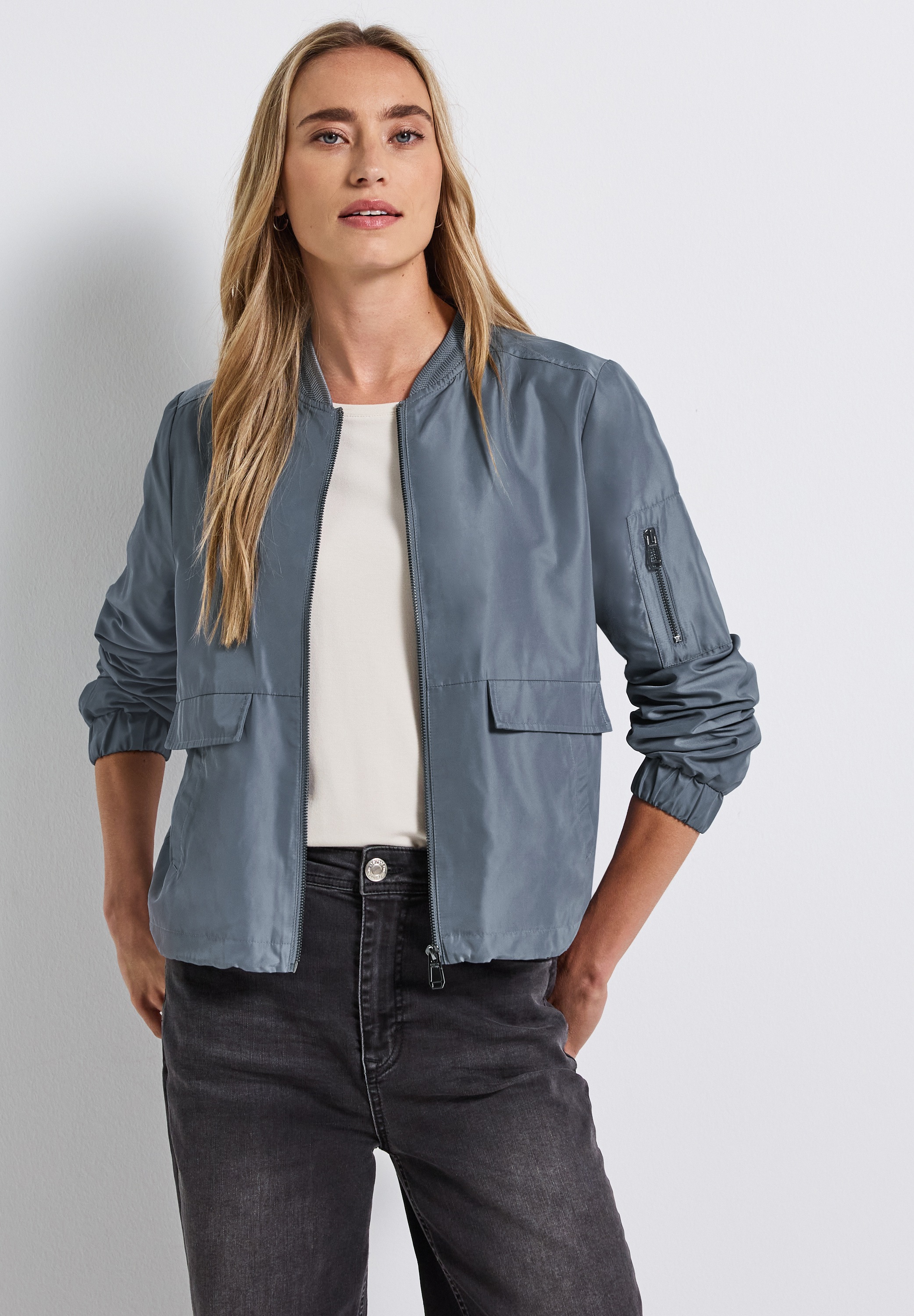 STREET ONE Blouson ohne Kapuze mit Elastikbund an den Ärmeln günstig online kaufen