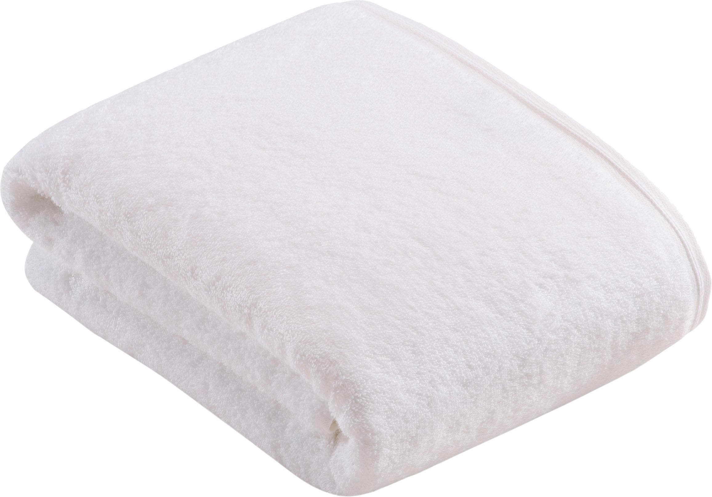 Badetuch VOSSEN, B:100cm L:150cm, weiß, Webfrottier, Obermaterial: 100% Baumwolle, Handtücher, "Vegan Life", 100% vegan