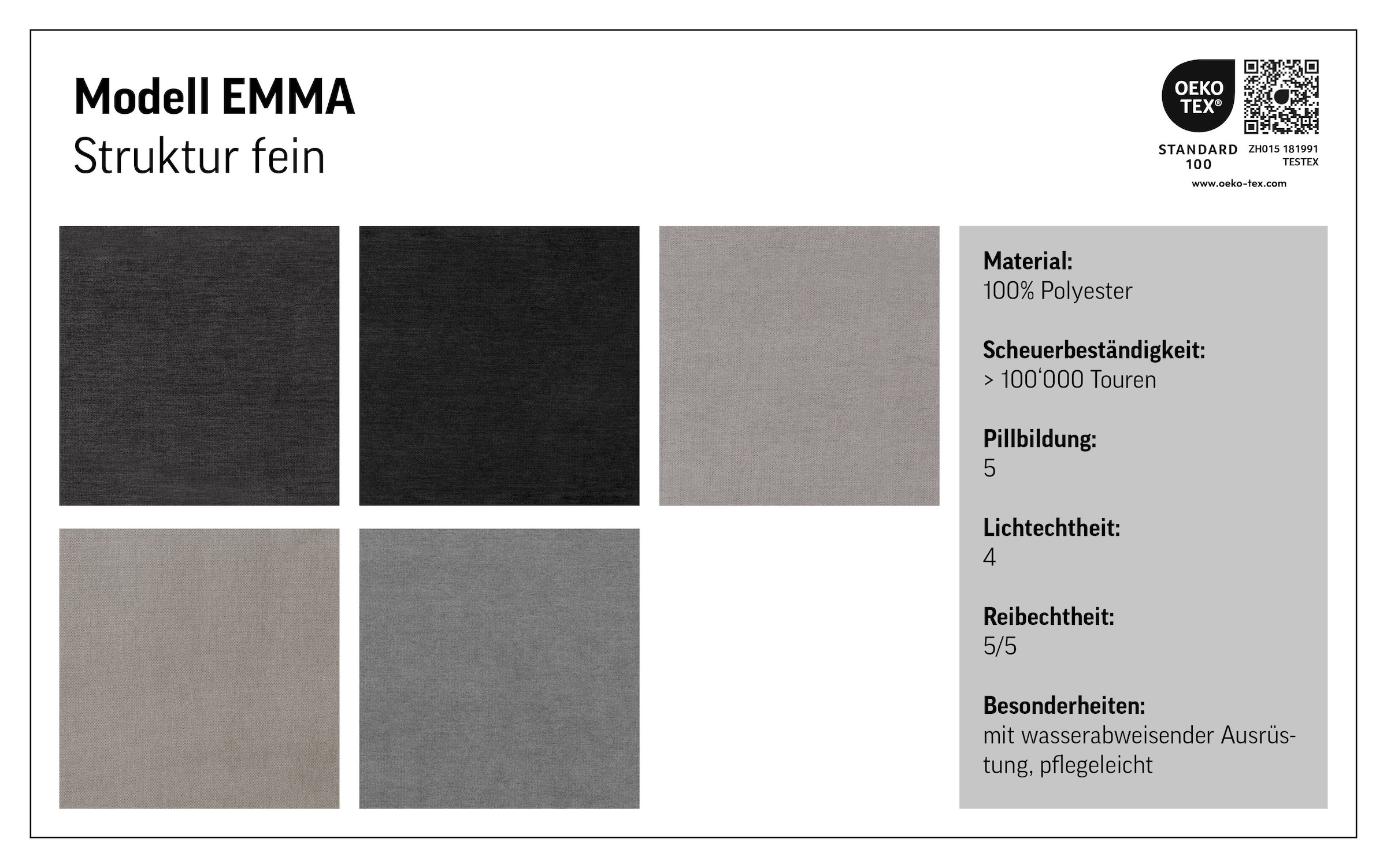 COTTA Wohnlandschaft »Emma U-Form«, Verstellbare Kopfstützen, optional mit Schlaffunktion und Bettkasten