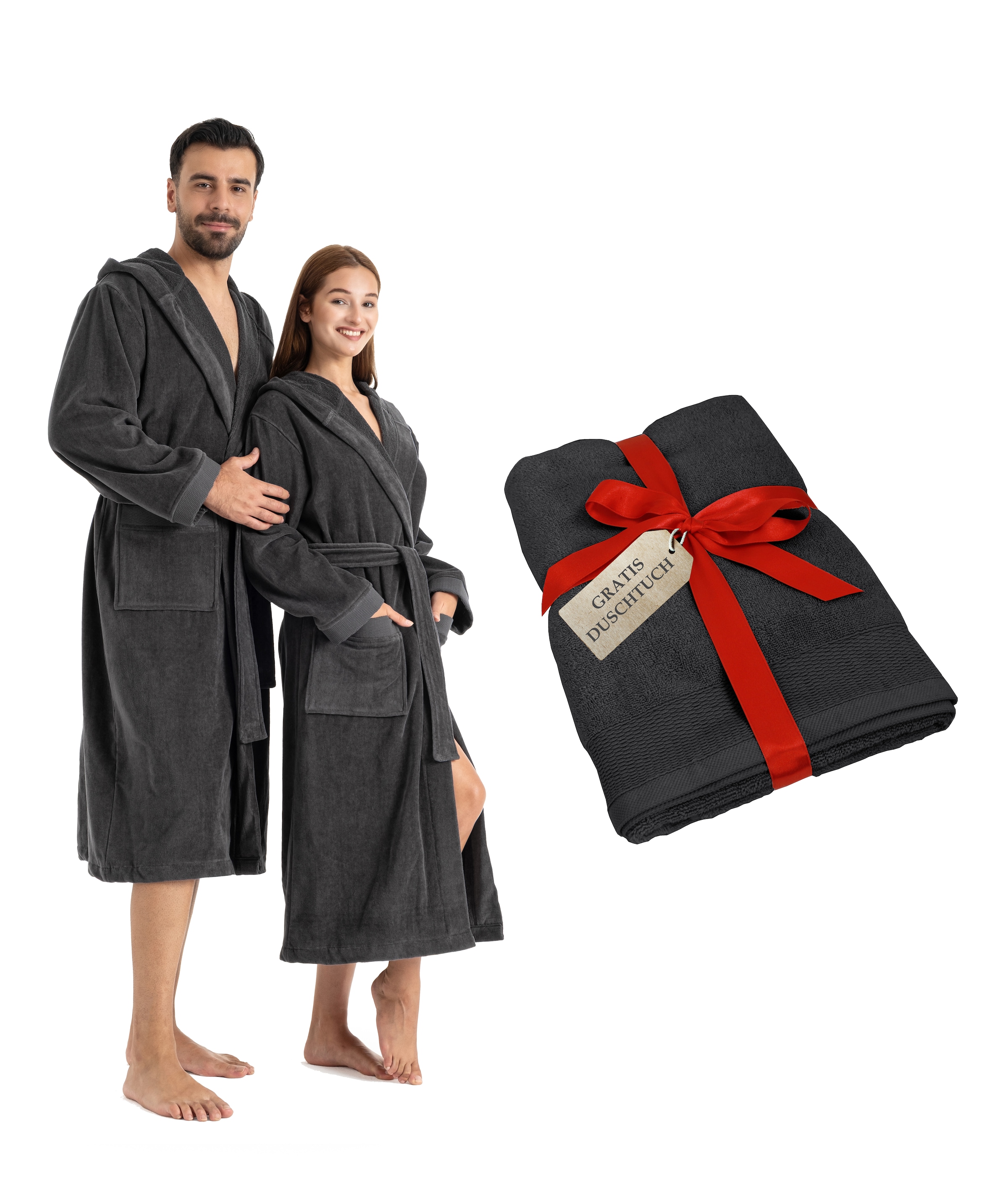 OTTO home Unisex-Bademantel "Fenya, 330 g/m², Premium, Hotelbademantel, Mor günstig online kaufen