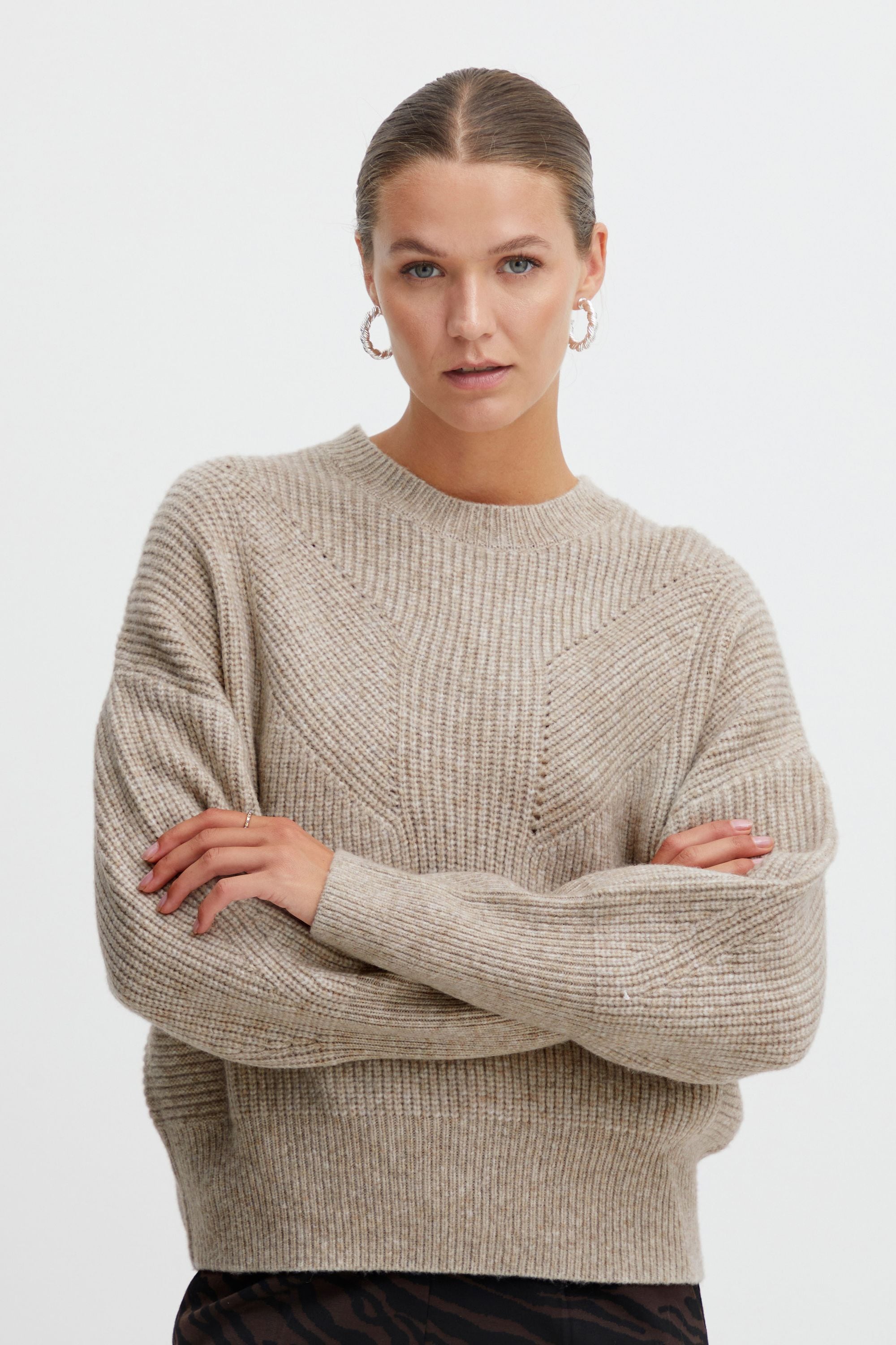 Ichi Strickfleece-Pullover »Strickpullover IHMylle«