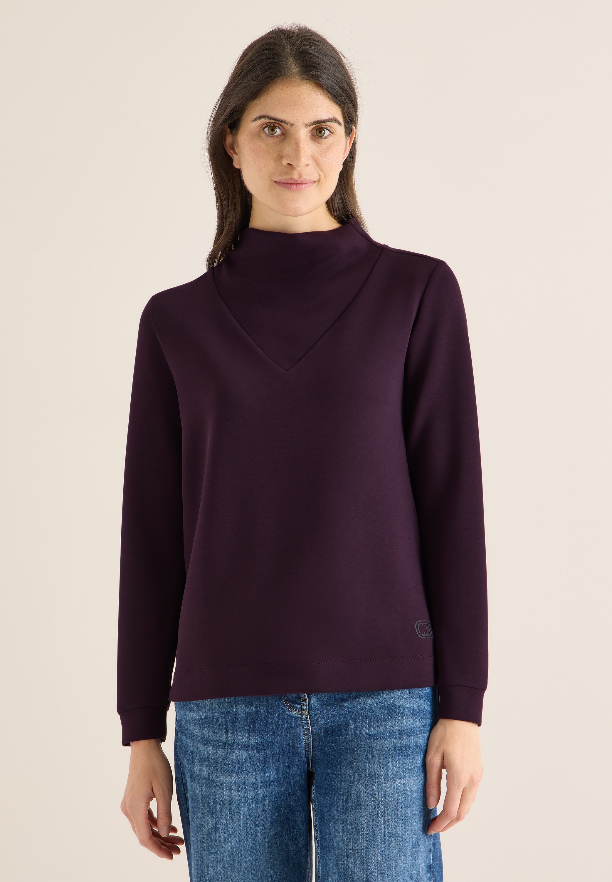 Cecil Langarmshirt mit großem Kragen günstig online kaufen