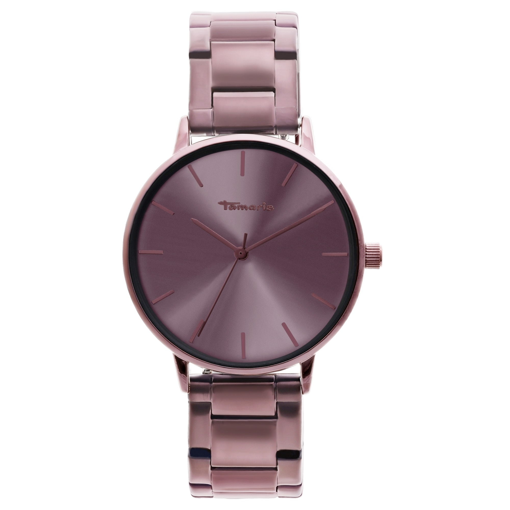 Quarzuhr TAMARIS, lila, Armbanduhren, Damen, Quarzuhr, Armbanduhr, Damenuhr, Edelstahlarmband, analog