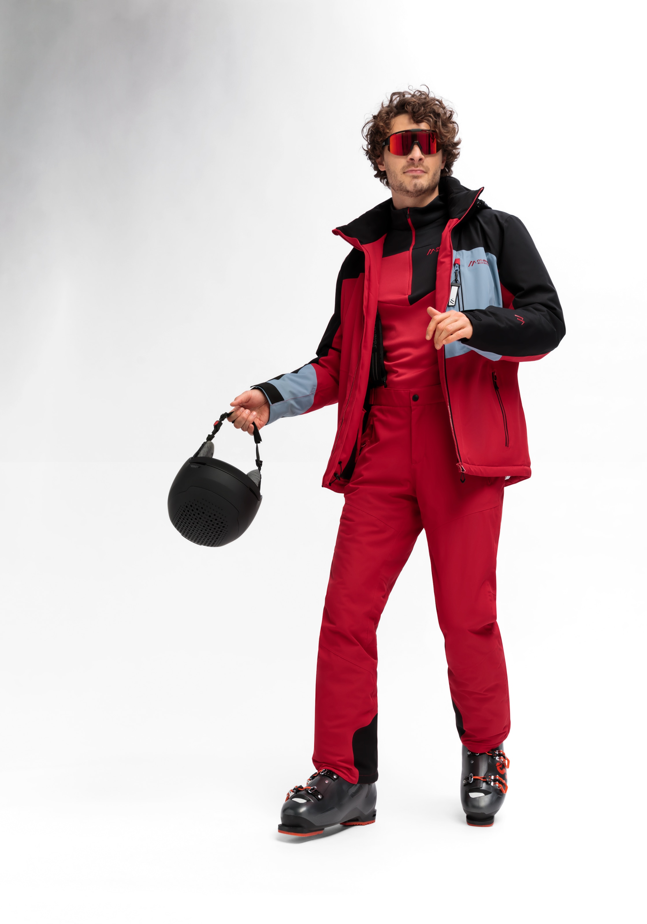 Maier Sports Skijacke »Oravice«, Herren Winterjacke mit RV-Taschen und Kapuze, wasserdicht