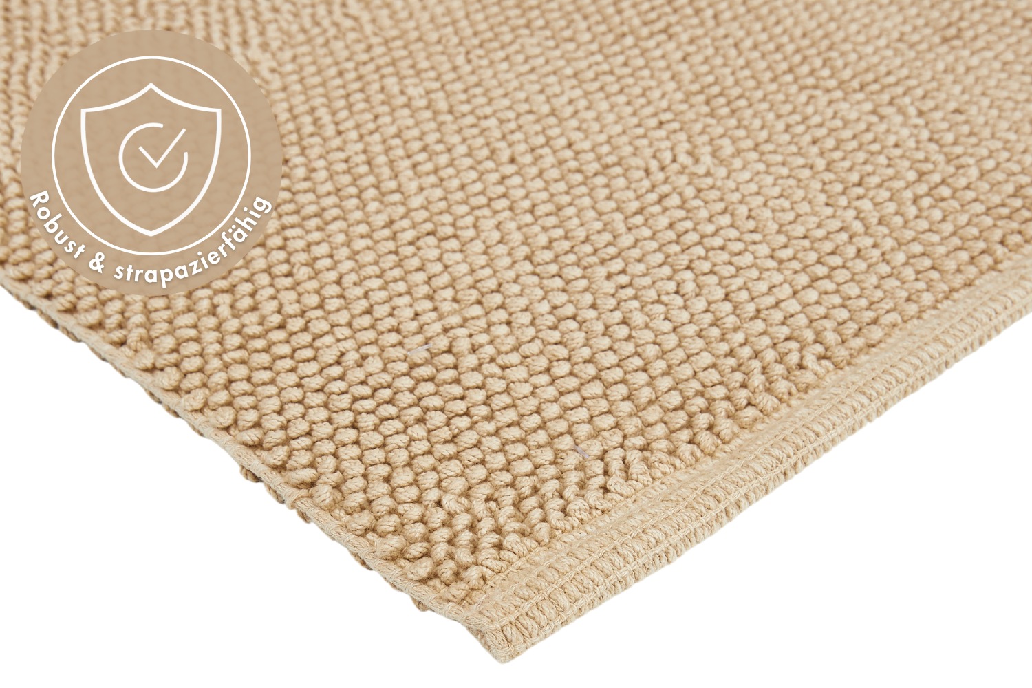 LUXOR living Badematte »Atlanta, 50x80 cm«, fußbodenheizungsgeeignet-beidseitig nutzbar, Badteppich, Duschvorleger, Uni Farben, saugstark