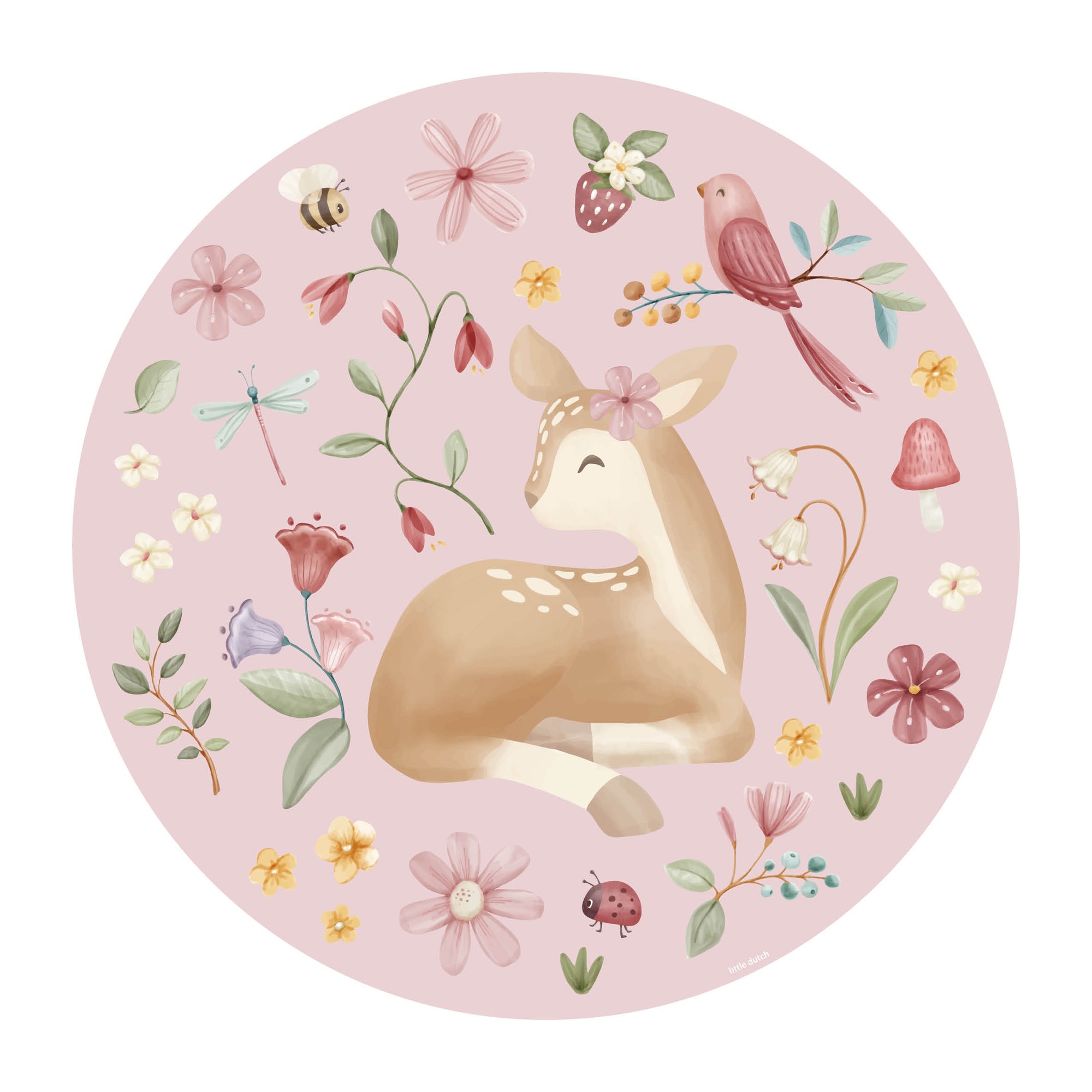 LITTLE DUTCH Wandtattoo "Wandsticker XL Fairy Garden (100x100cm)" günstig online kaufen