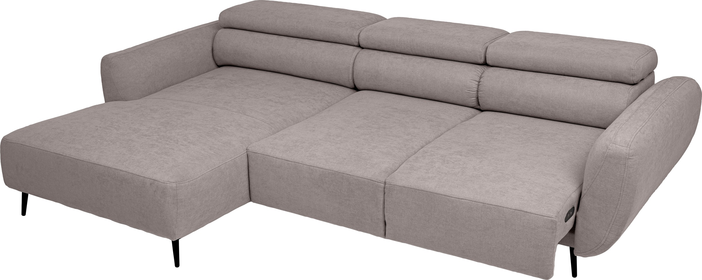 WERK2 Ecksofa »Alisson, mit elektrischer Sitztiefenverstellung, L-Form, Breite 277 cm«, Alisson – flexibler Komfort mit modernem Design und smarten Details.