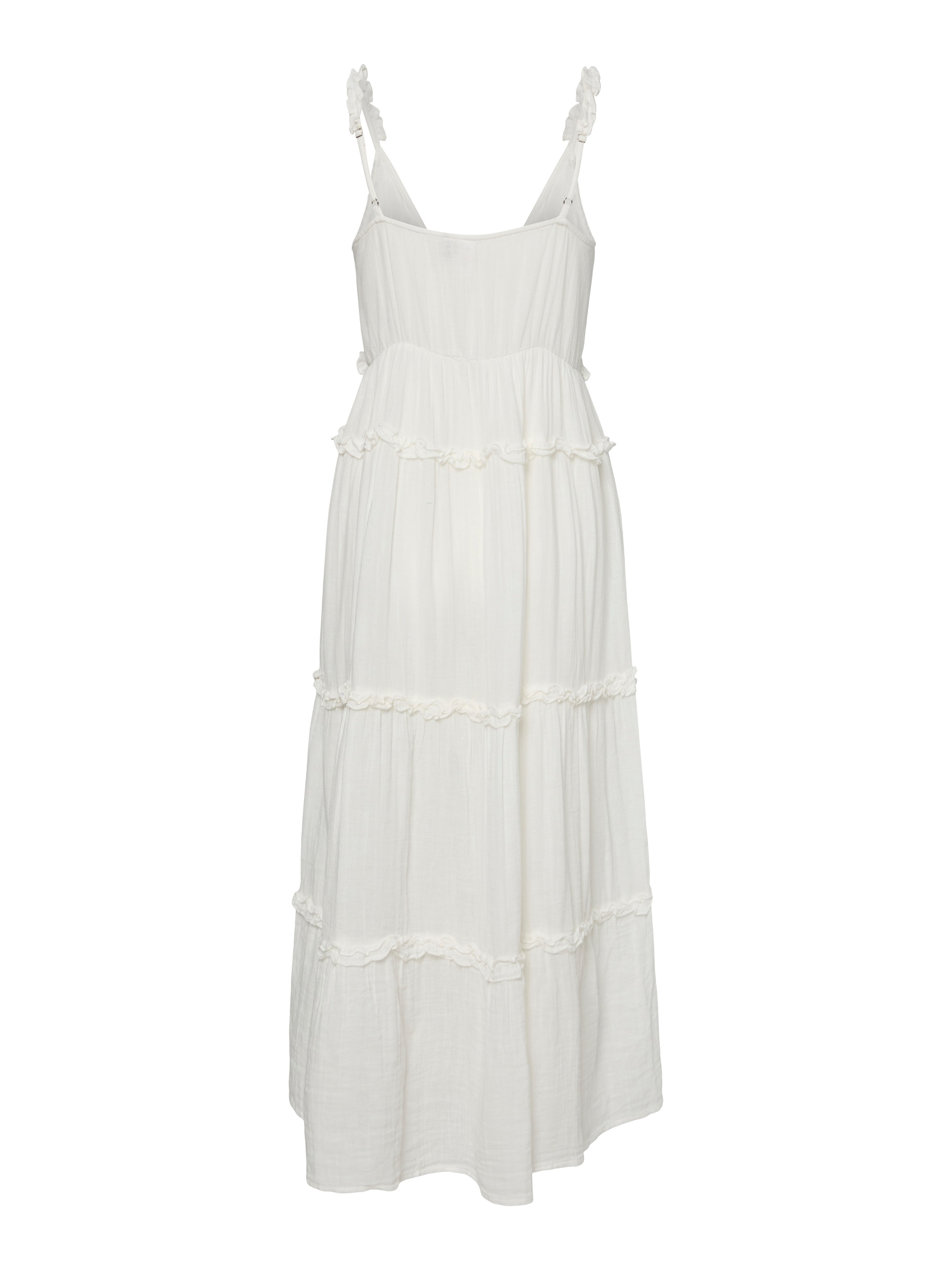 Y.A.S Trägerkleid »YASANINA SL ANKLE DRESS S. NOOS« Sommerkleid mit Rüschen, knöchellang, Baumwolle