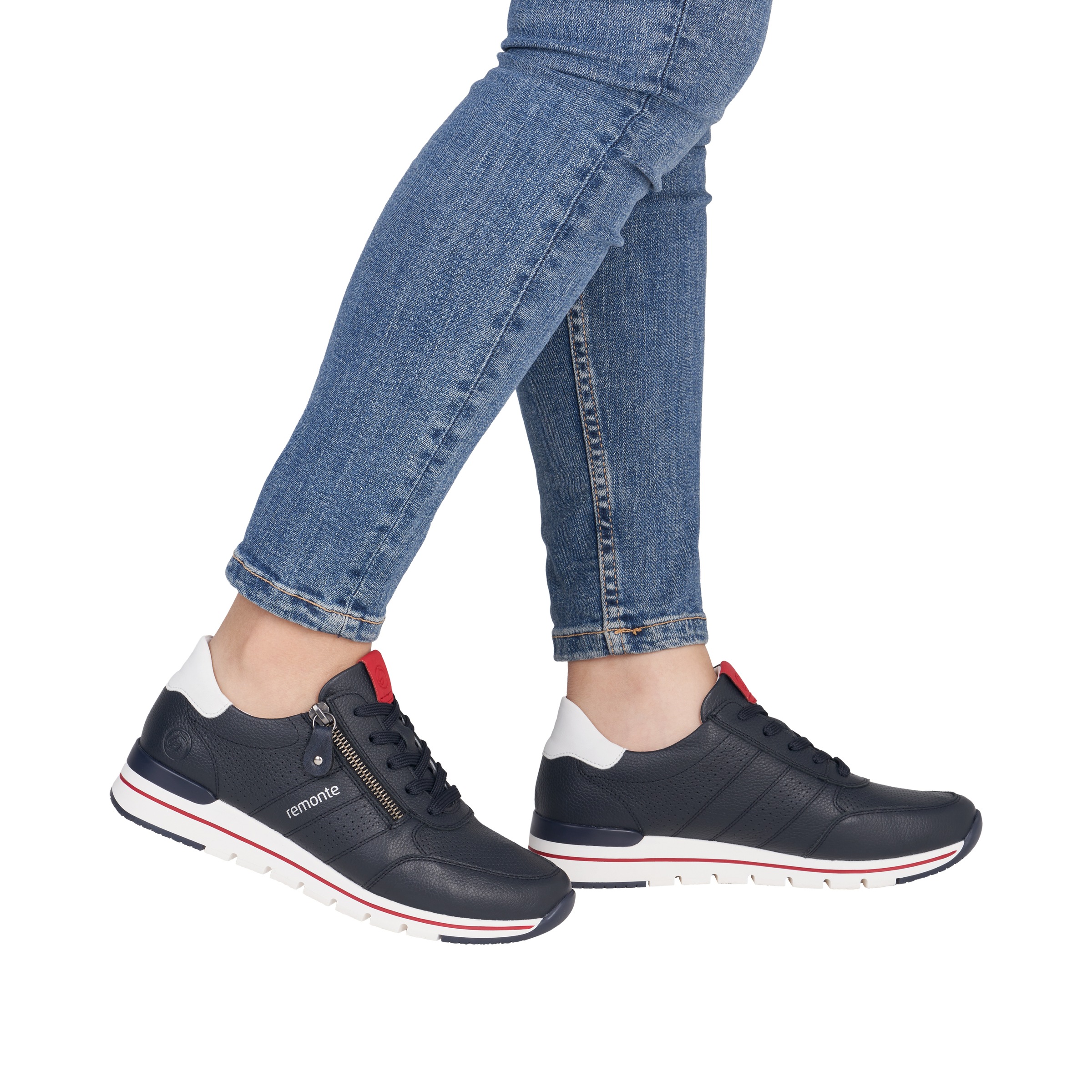 Remonte Keilsneaker Nachtblau Weiß Rot 42 6