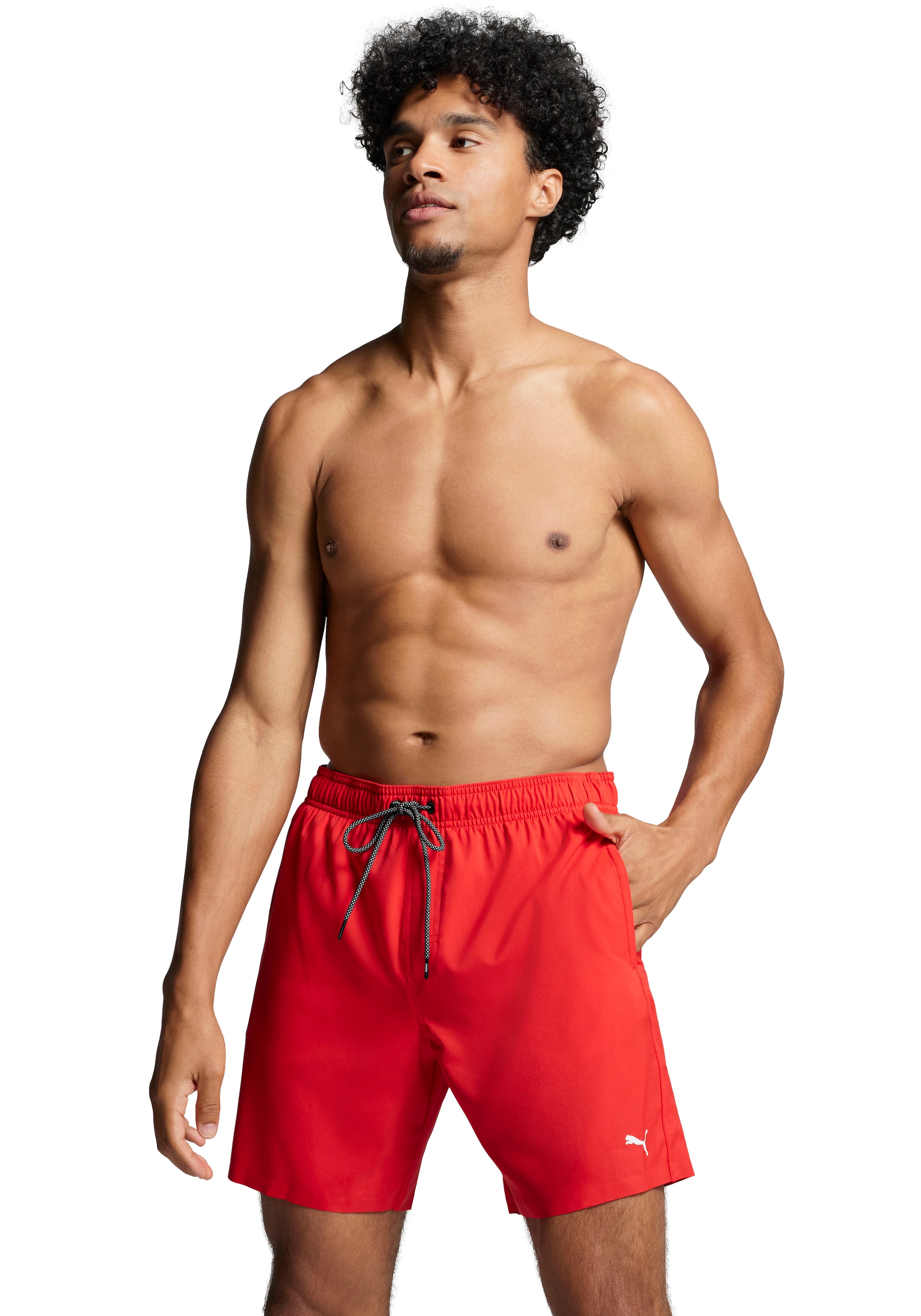 PUMA Badeshorts "PUMA SWIM MEN MEDIUM LENGTH SWIM SHORTS", High-Tech Reißve günstig online kaufen