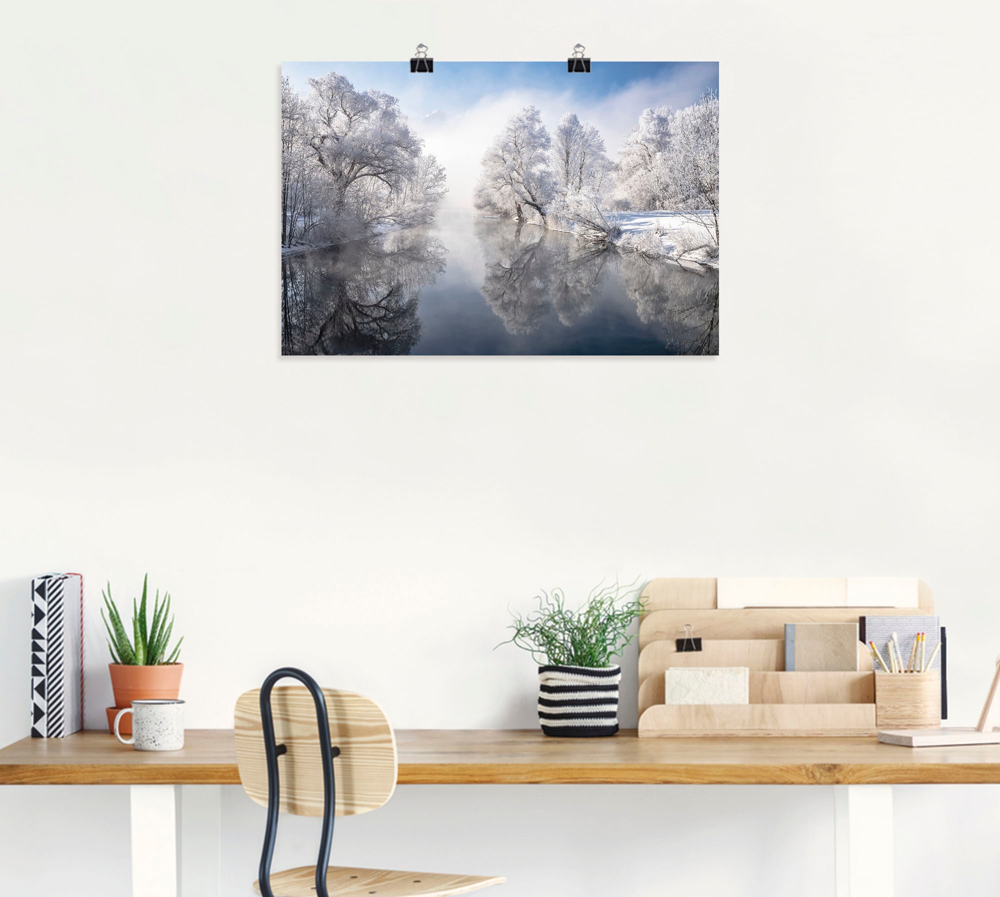 Artland Wandbild "Winter in Oberbayern", Seebilder, (1 St.), als Leinwandbi günstig online kaufen