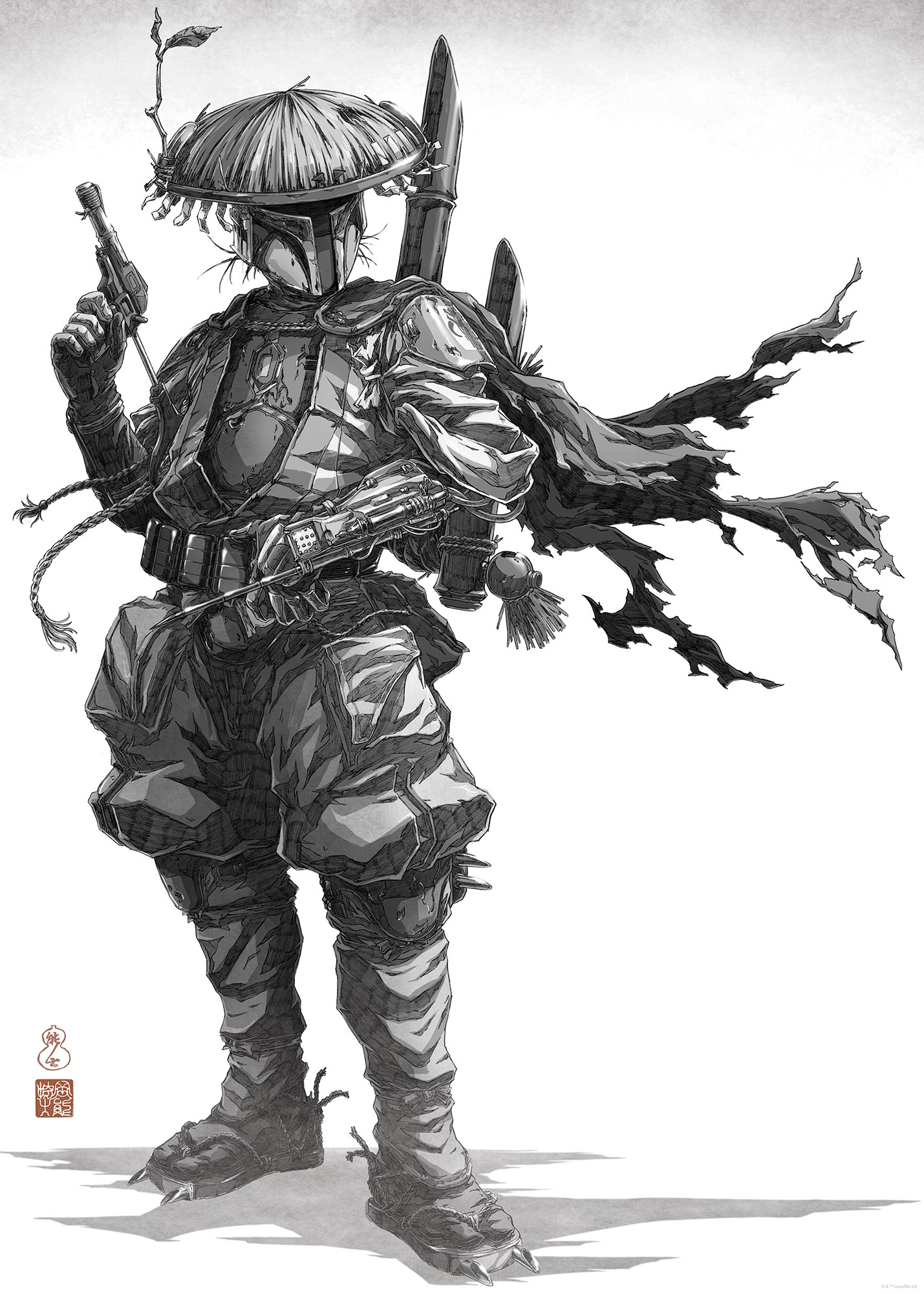 Komar Wandbild "Star Wars Vision Samurai Bounty Hunter" Disney Set, 1 Stk. günstig online kaufen