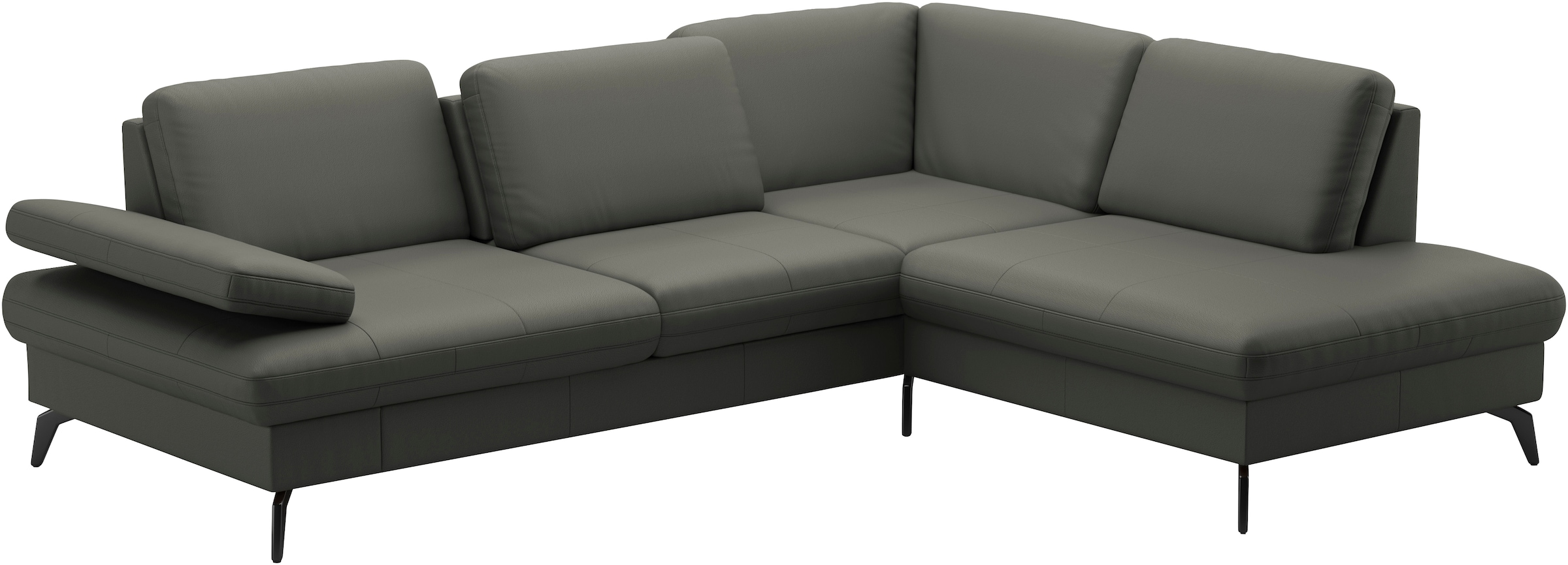sit&more Ecksofa »Morris L-Form, inkl. Sitztiefenverstellung«, wahlweise mit Armteilverstellung, Bettfunktion & Bettkasten