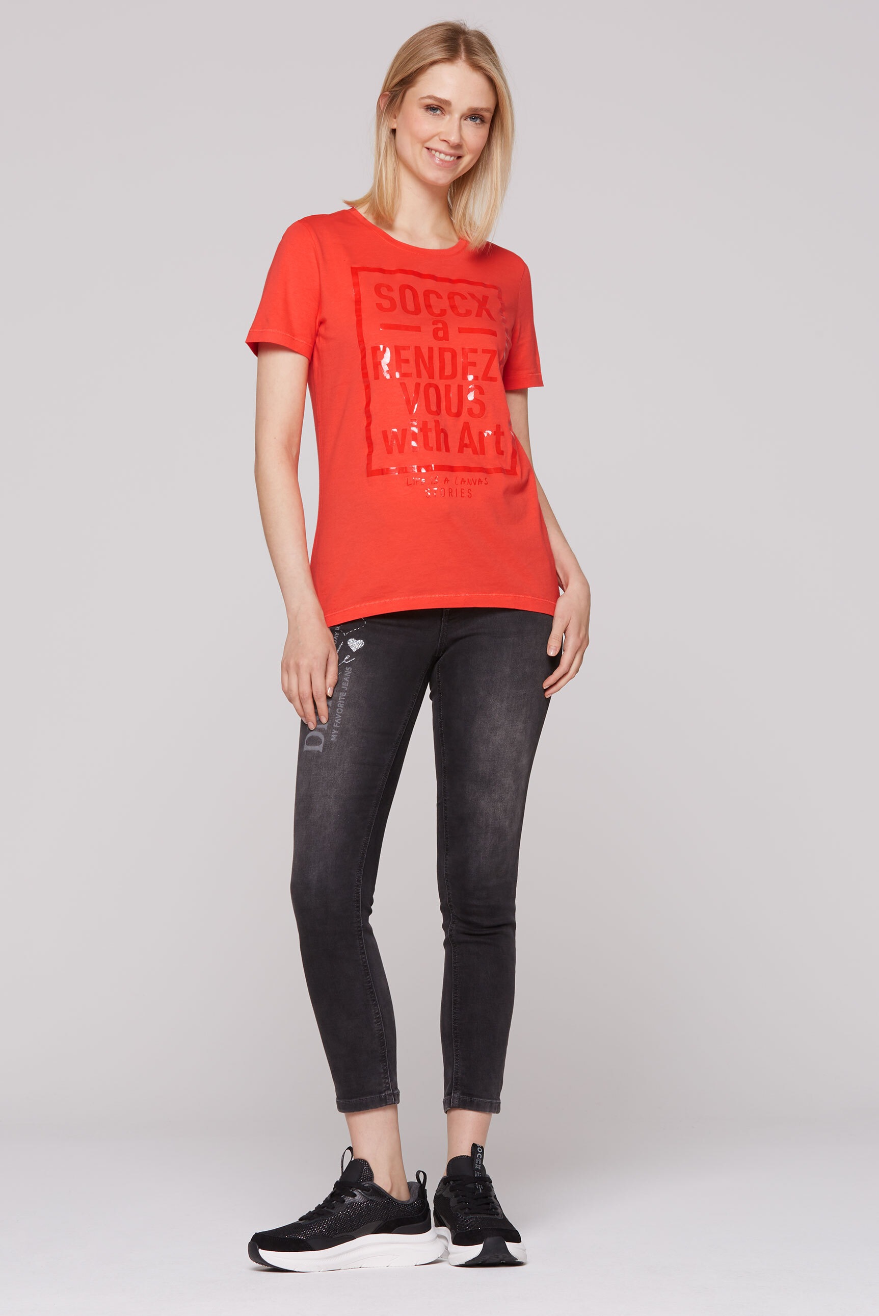 SOCCX Rundhalsshirt, aus Baumwolle