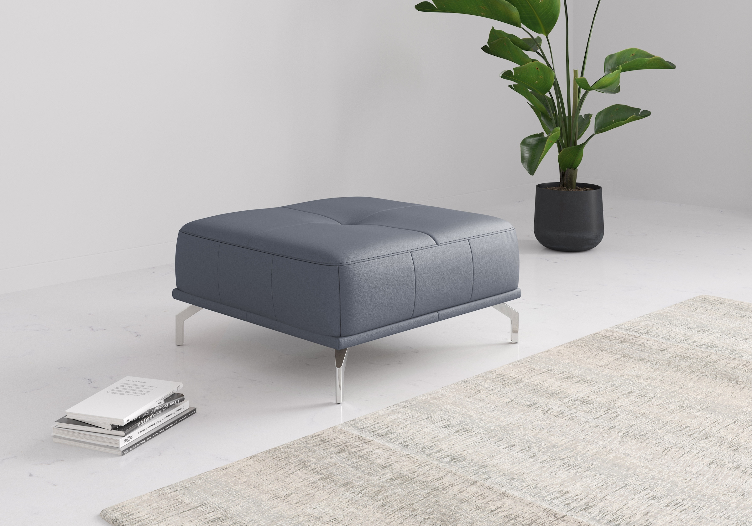 Home affaire Polsterhocker "Caluna" moderner Sitzhocker in hochwertiger Ver günstig online kaufen