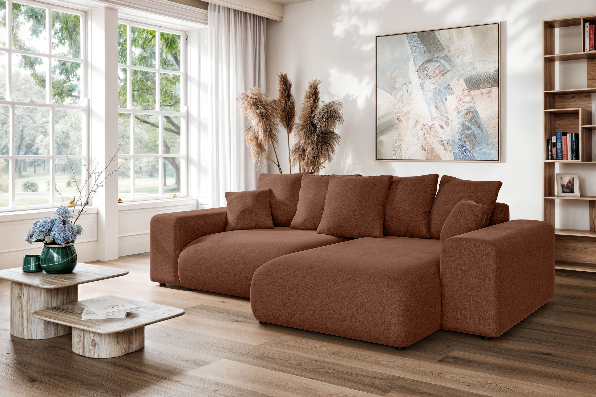 Home affaire Ecksofa "LAKESIDE mit Bettfunktion und Bettkasten, B/T/H 257/1 günstig online kaufen