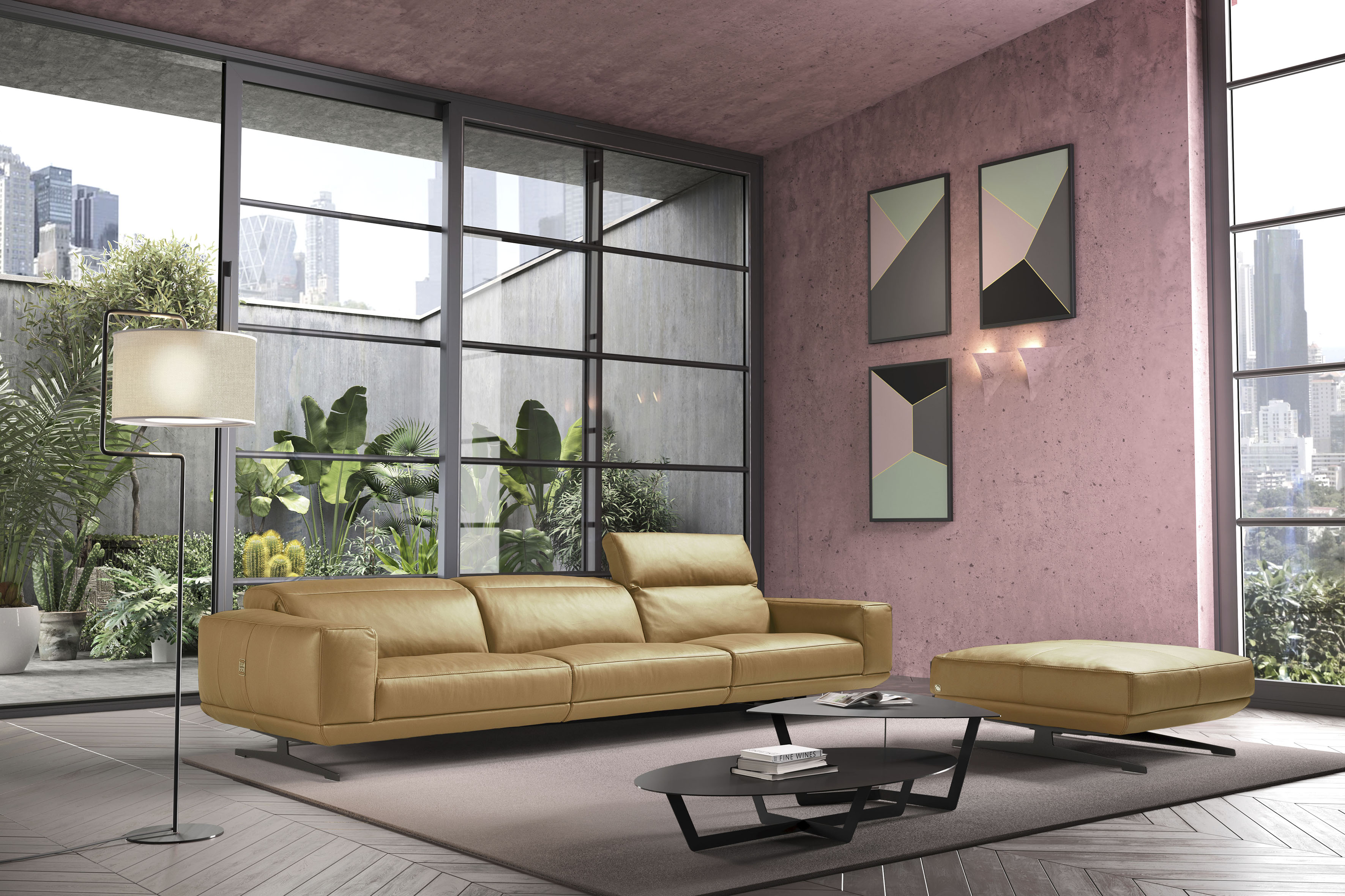 Egoitaliano 3-Sitzer "Gloria, super bequem, hochwertige Verarbeitung, edles Design, Megasofa" beidseitig verstellbare Rückenelemente, mit Designmetallfüßen
