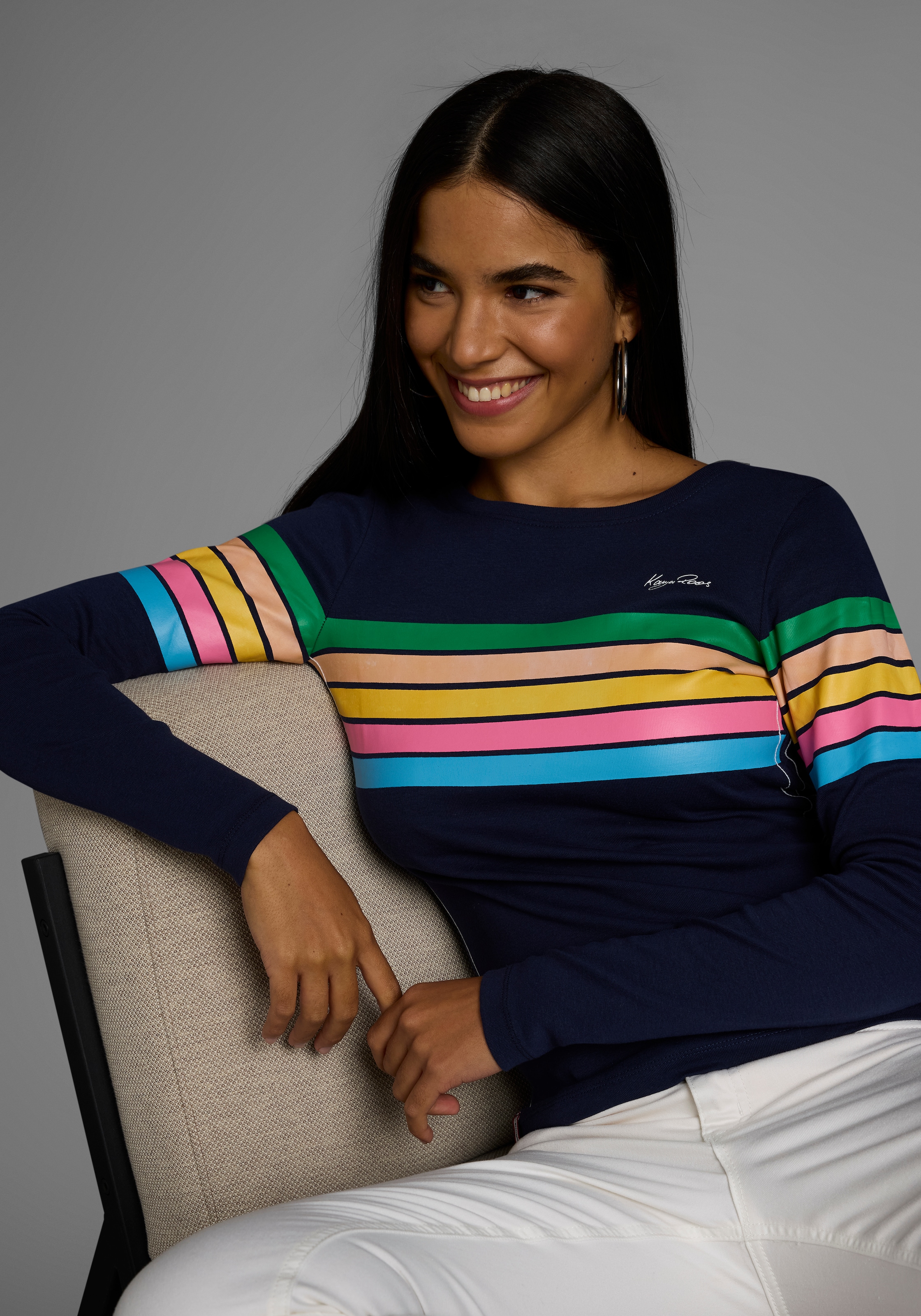 KangaROOS Langarmshirt, mit bunten Streifen günstig online kaufen