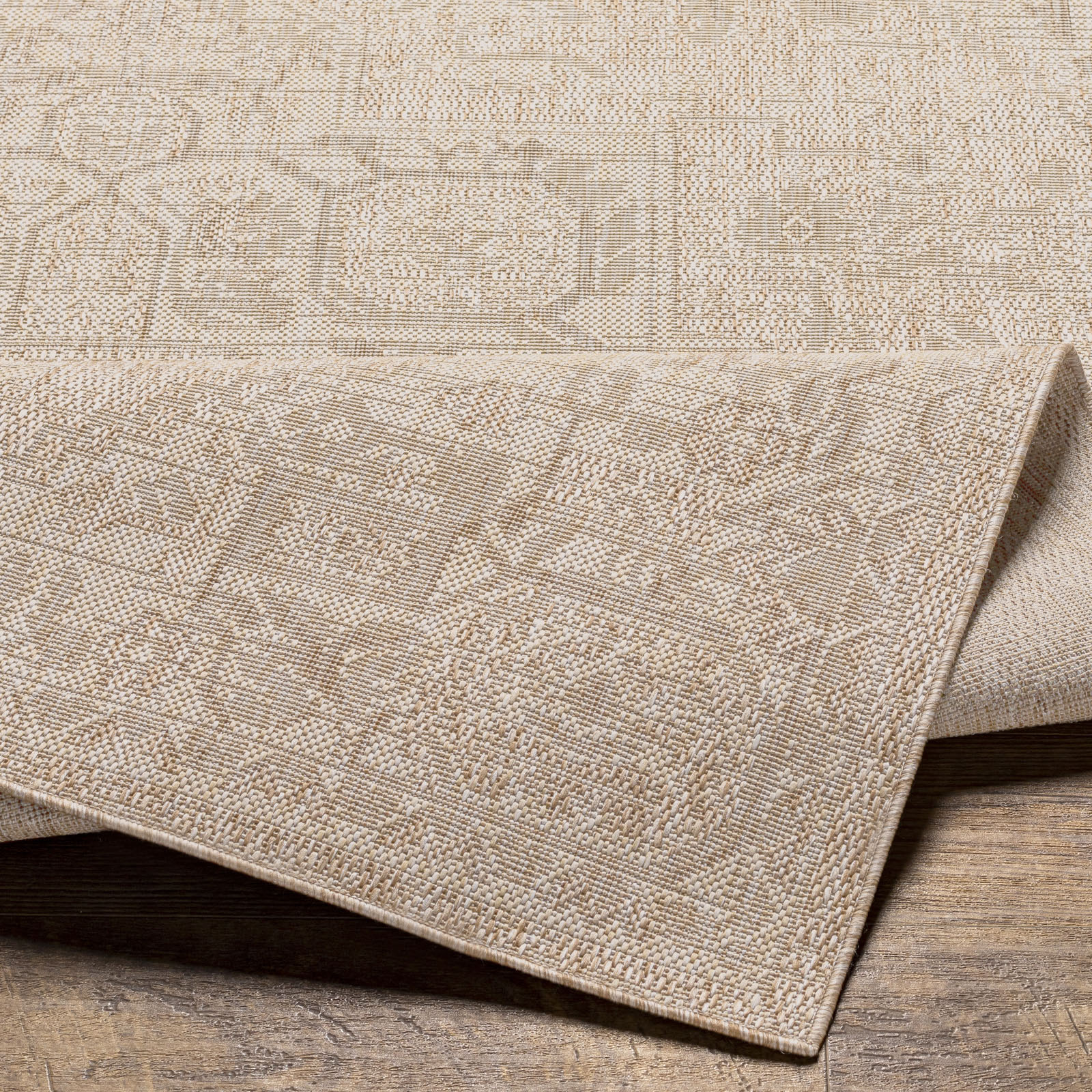 Thumbnail - Livabliss Teppich "LEMARK", rechteckig, 4 mm Höhe, Teppich In- /Outdoor Boho Jute-Optik, Balkon, Terrasse, Garten, Beige